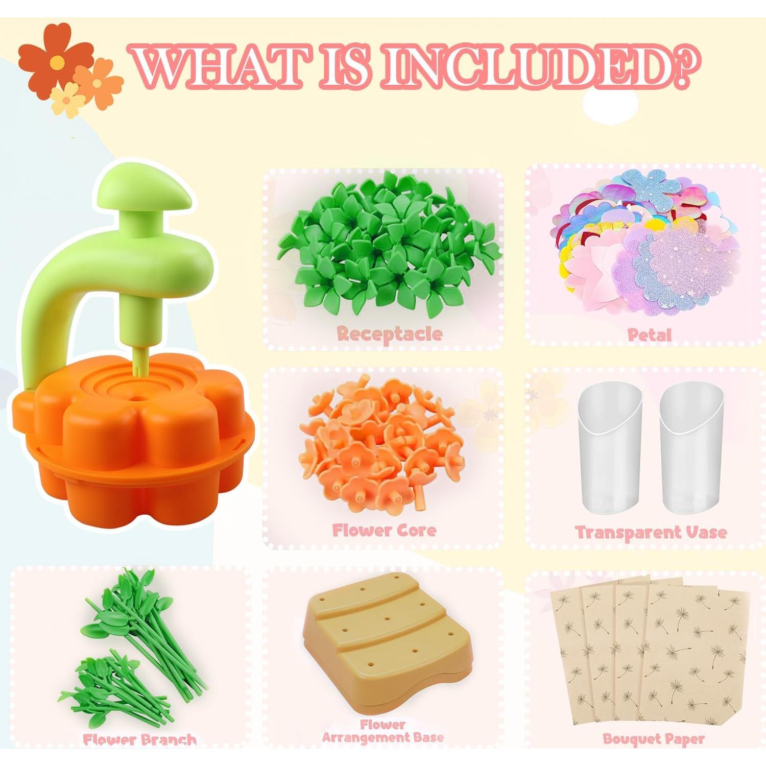 Kit de Manualidades DIY YUOIOYU - Ramo de Flores de Tela para Niños