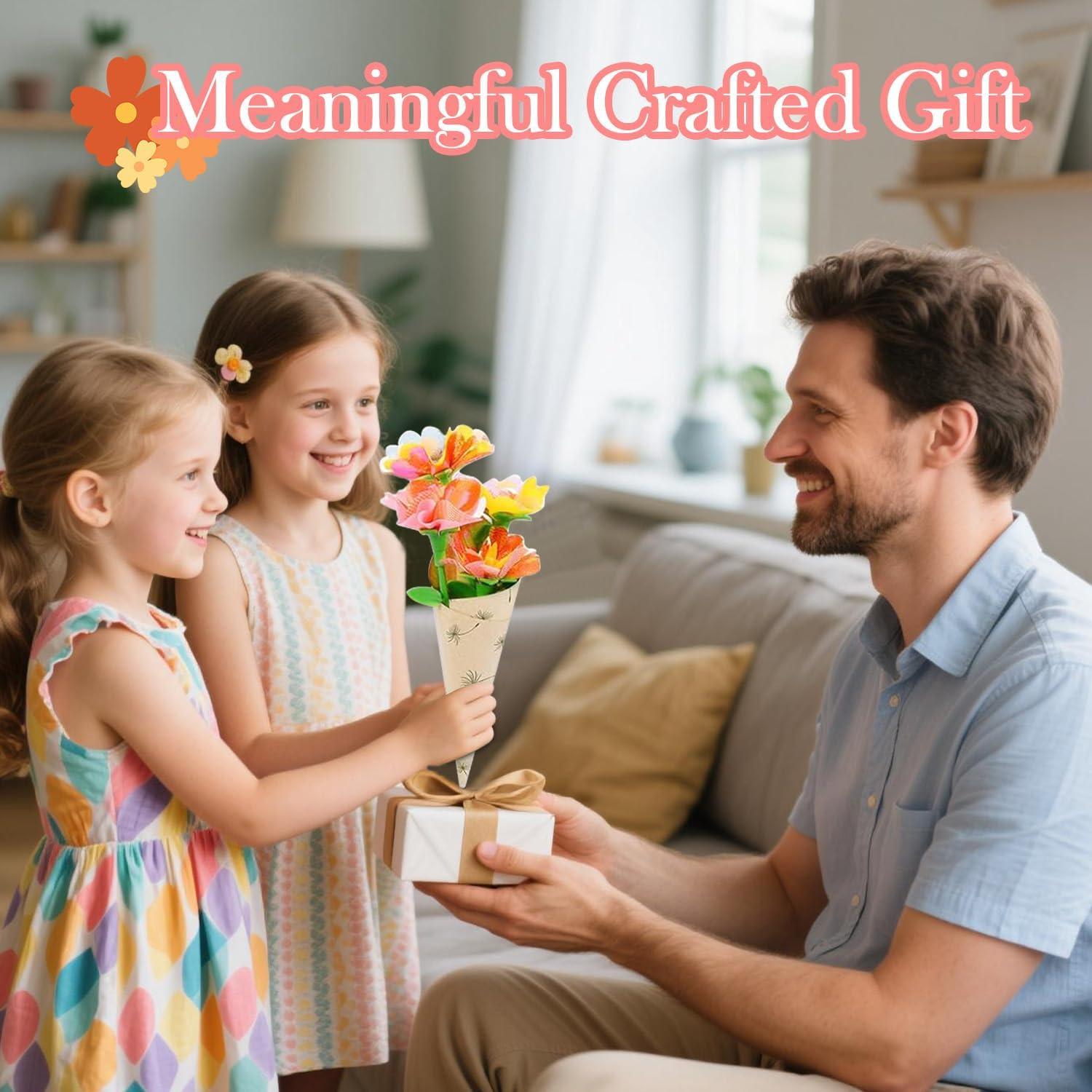 Kit de Manualidades DIY YUOIOYU - Ramo de Flores de Tela para Niños