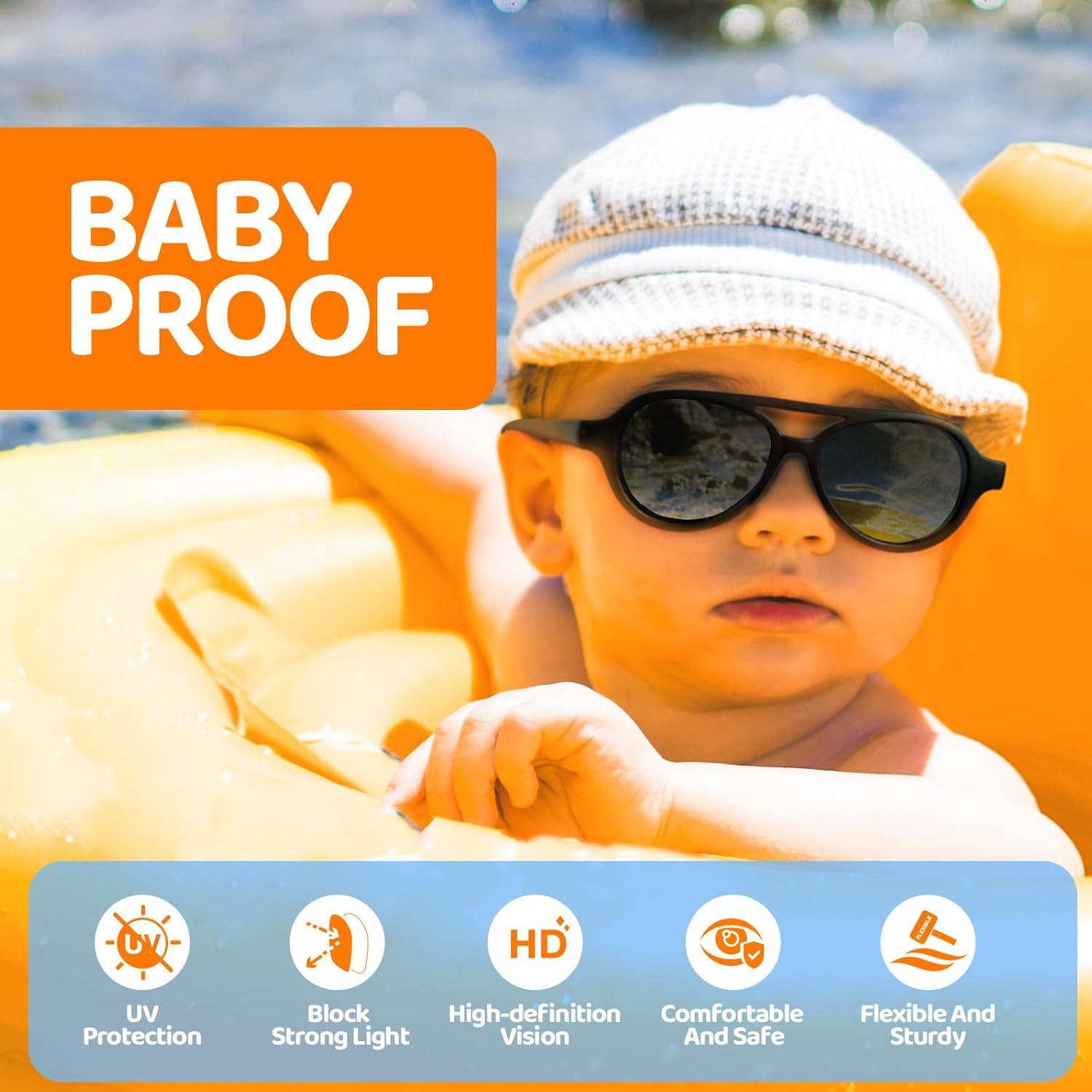 Gafas de sol RIVBOS Baby Wrap Polarizadas UV400 para Bebés
