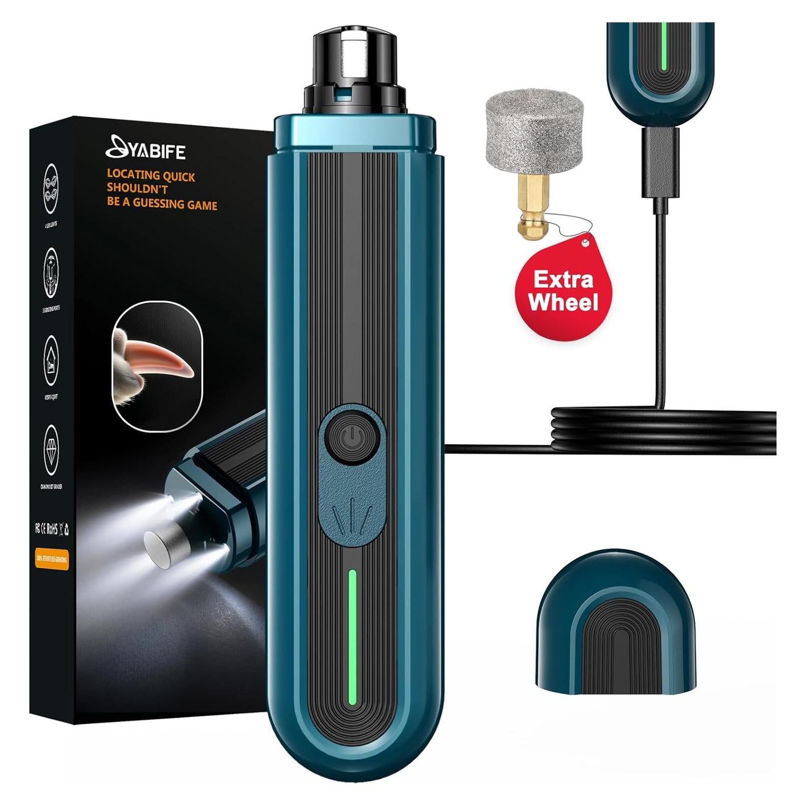 Cortauñas para Perros YABIFE con 4 Luces y 3 Velocidades