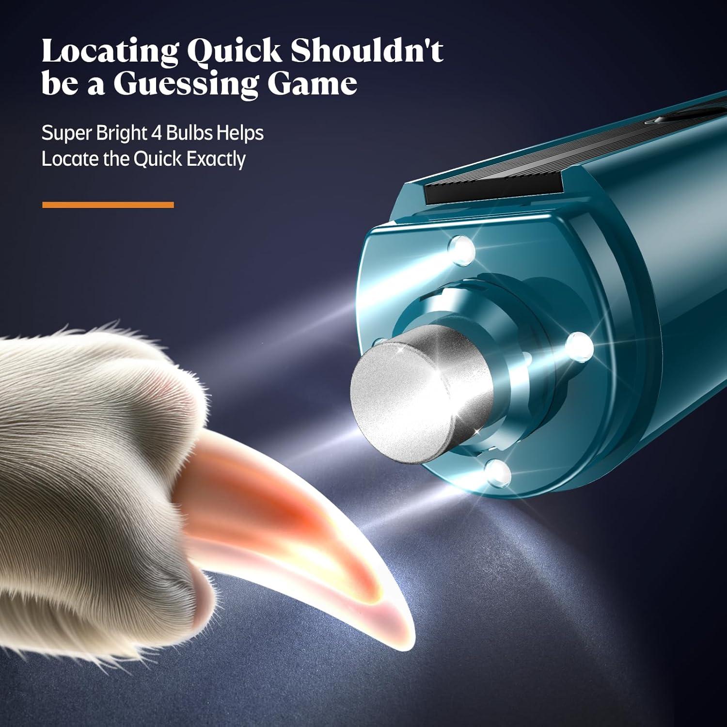 Cortauñas para Perros YABIFE con 4 Luces y 3 Velocidades