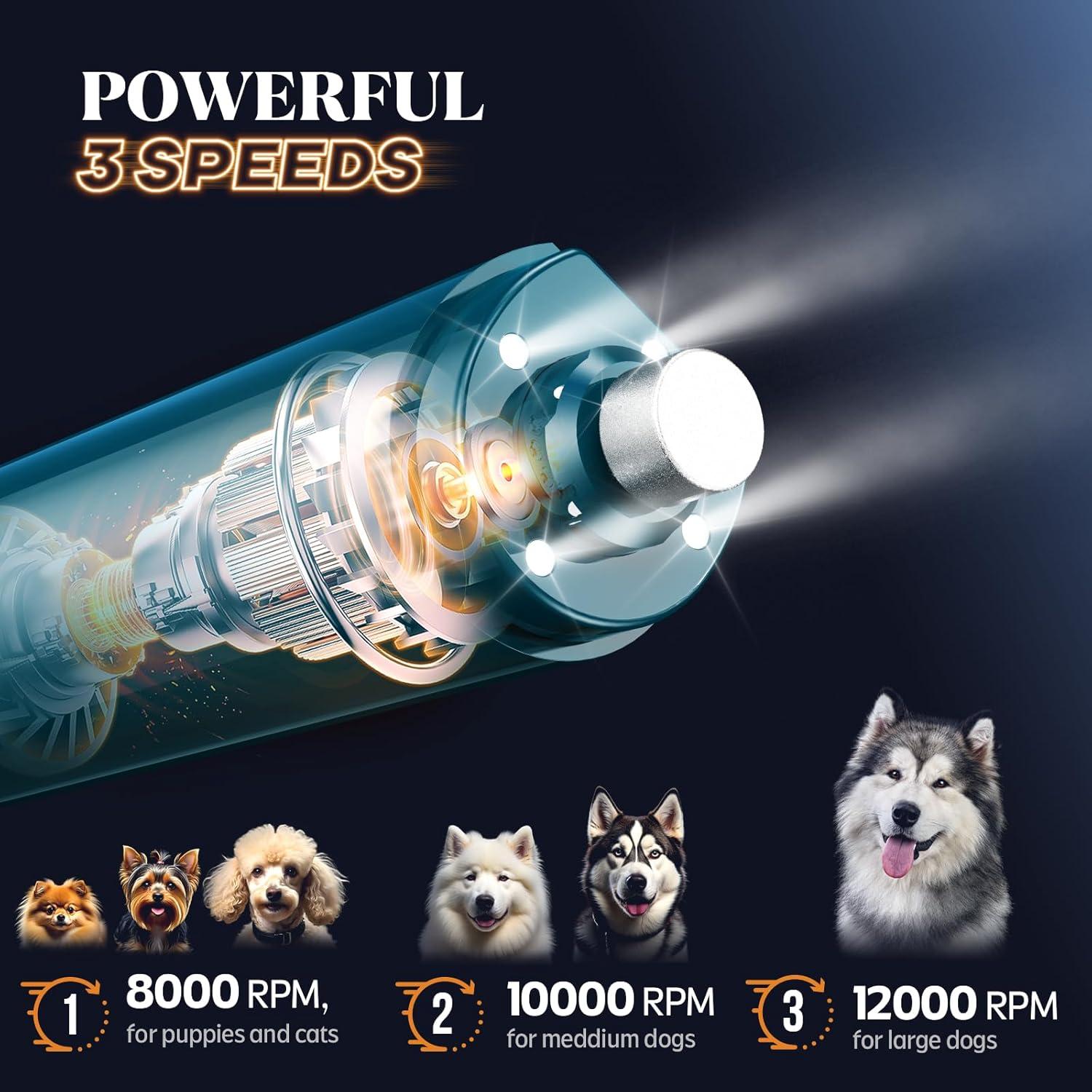 Cortauñas para Perros YABIFE con 4 Luces y 3 Velocidades