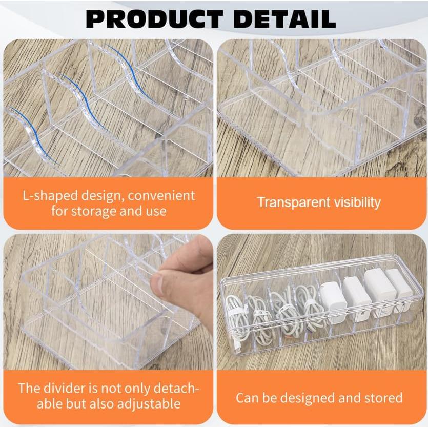 Organizador de Cables JUNJIAHAOZHU 4 Piezas 40 Correas