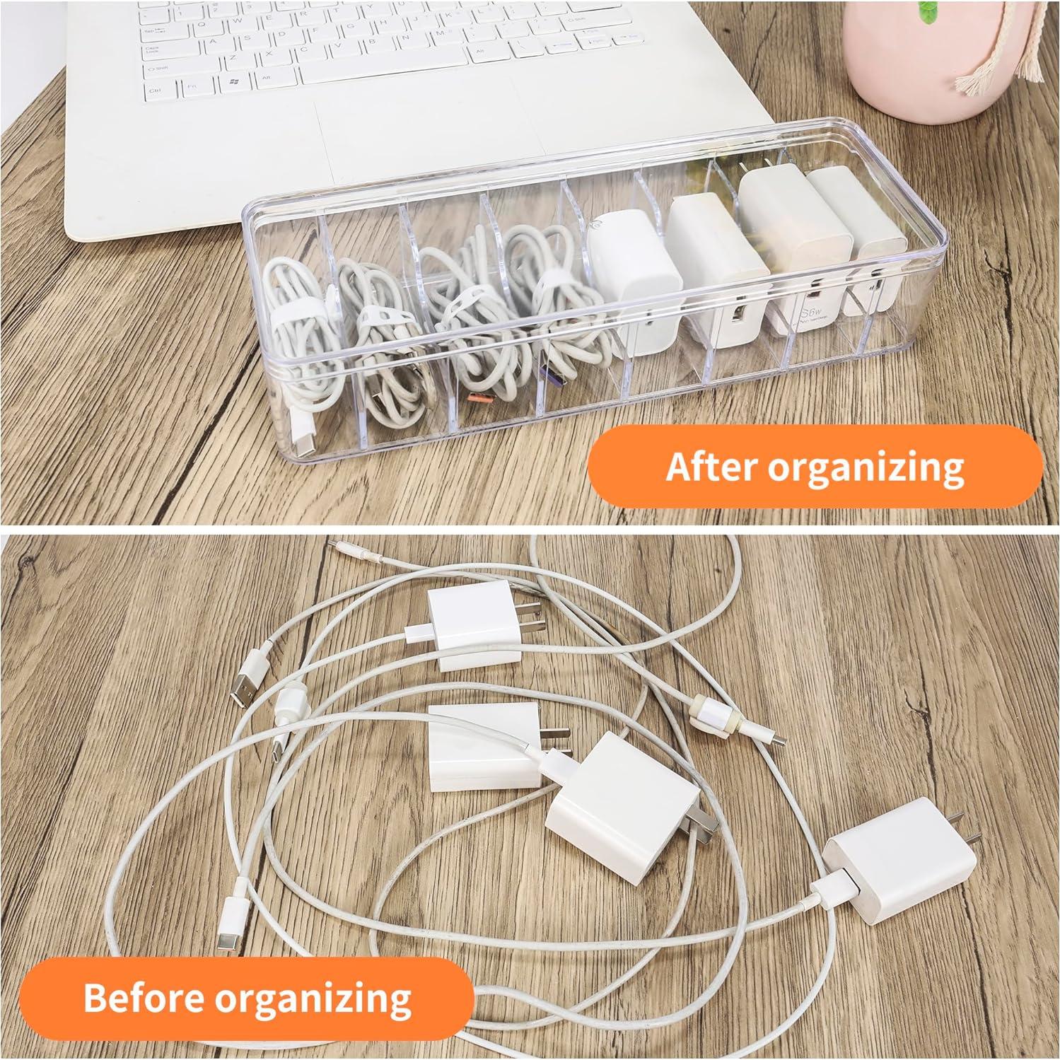 Organizador de Cables JUNJIAHAOZHU 4 Piezas 40 Correas
