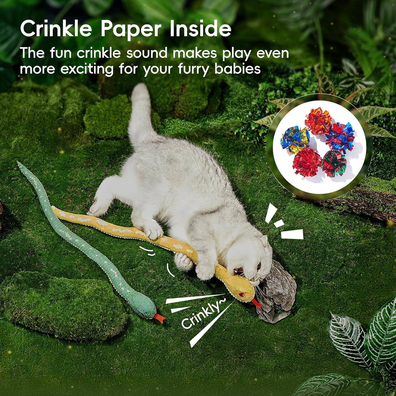 Juguetes para Gatos Potaroma Serpiente 50.8 cm con Catnip