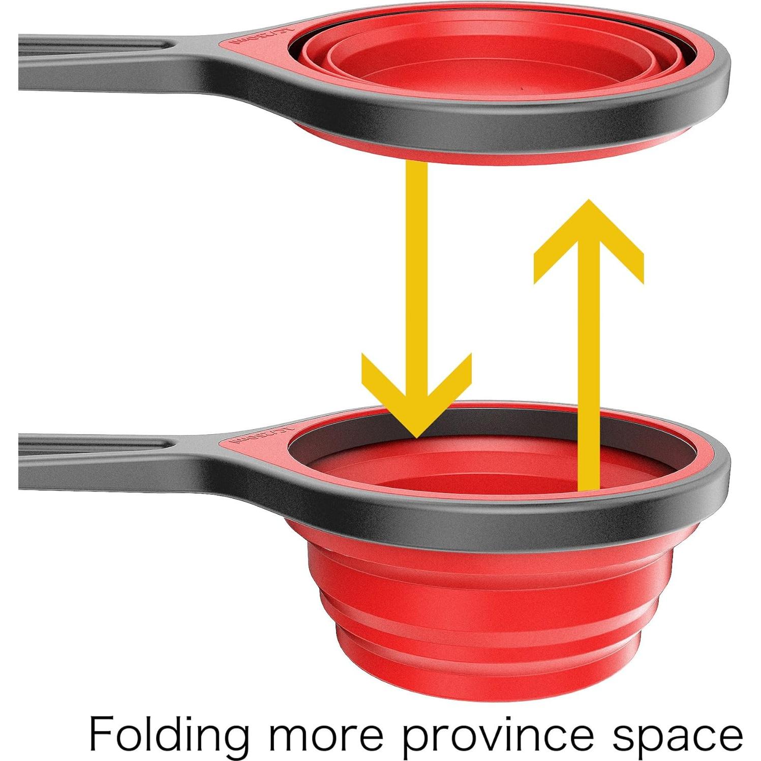 Juego de cucharas y tazas medidoras colapsables Kaptron 8 piezas