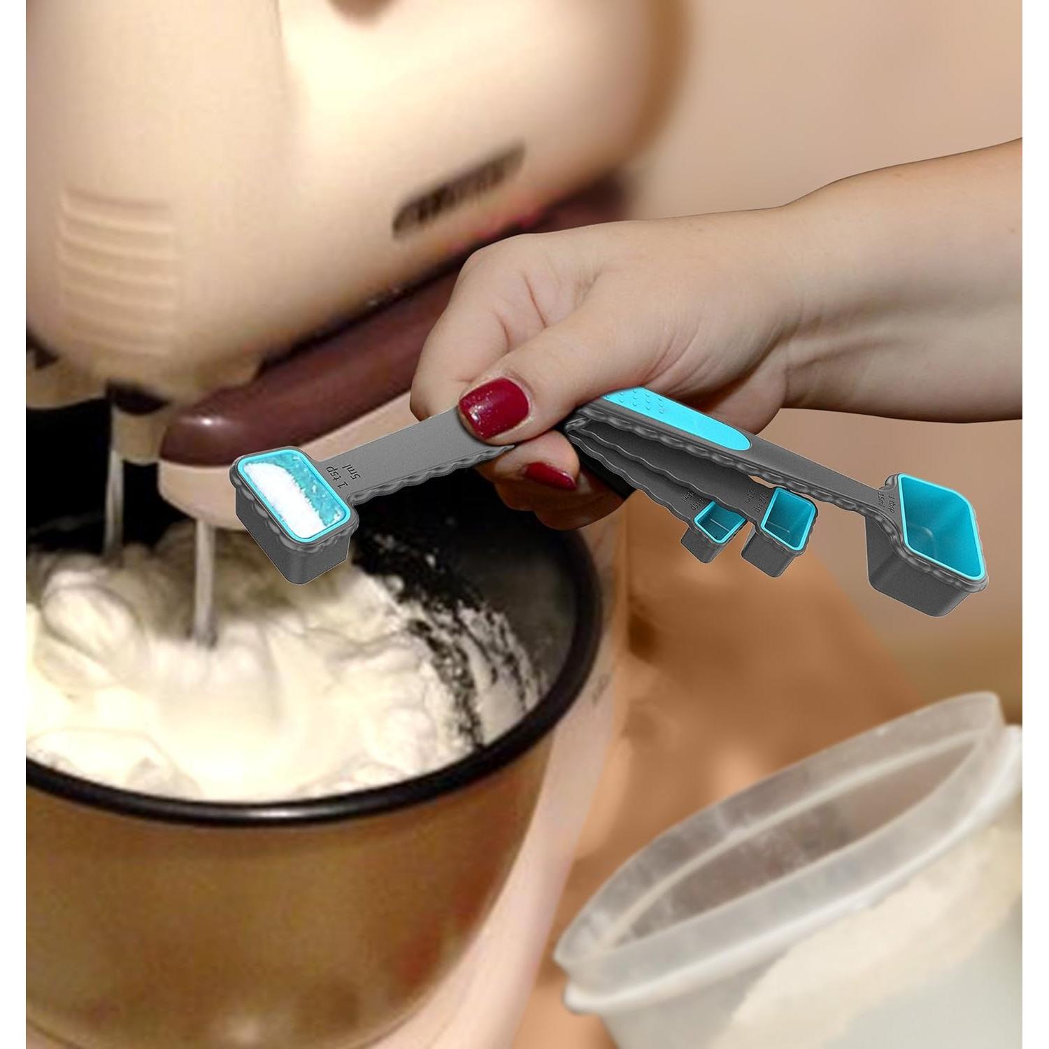 Juego de cucharas y tazas medidoras colapsables Kaptron 8 piezas