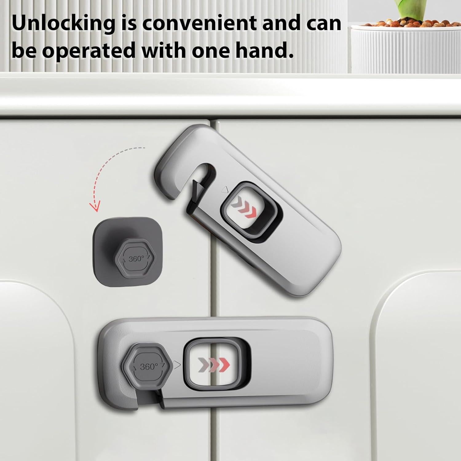 5 Cerraduras de Seguridad para Niños DENENTT - Gris