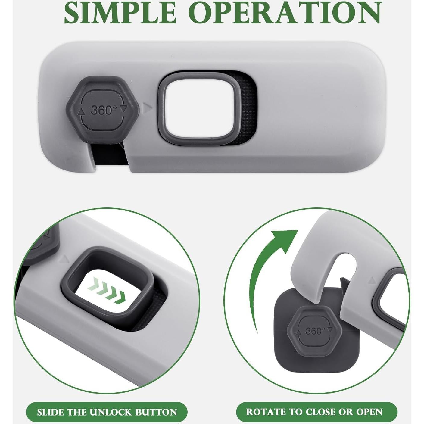 5 Cerraduras de Seguridad para Niños DENENTT - Gris