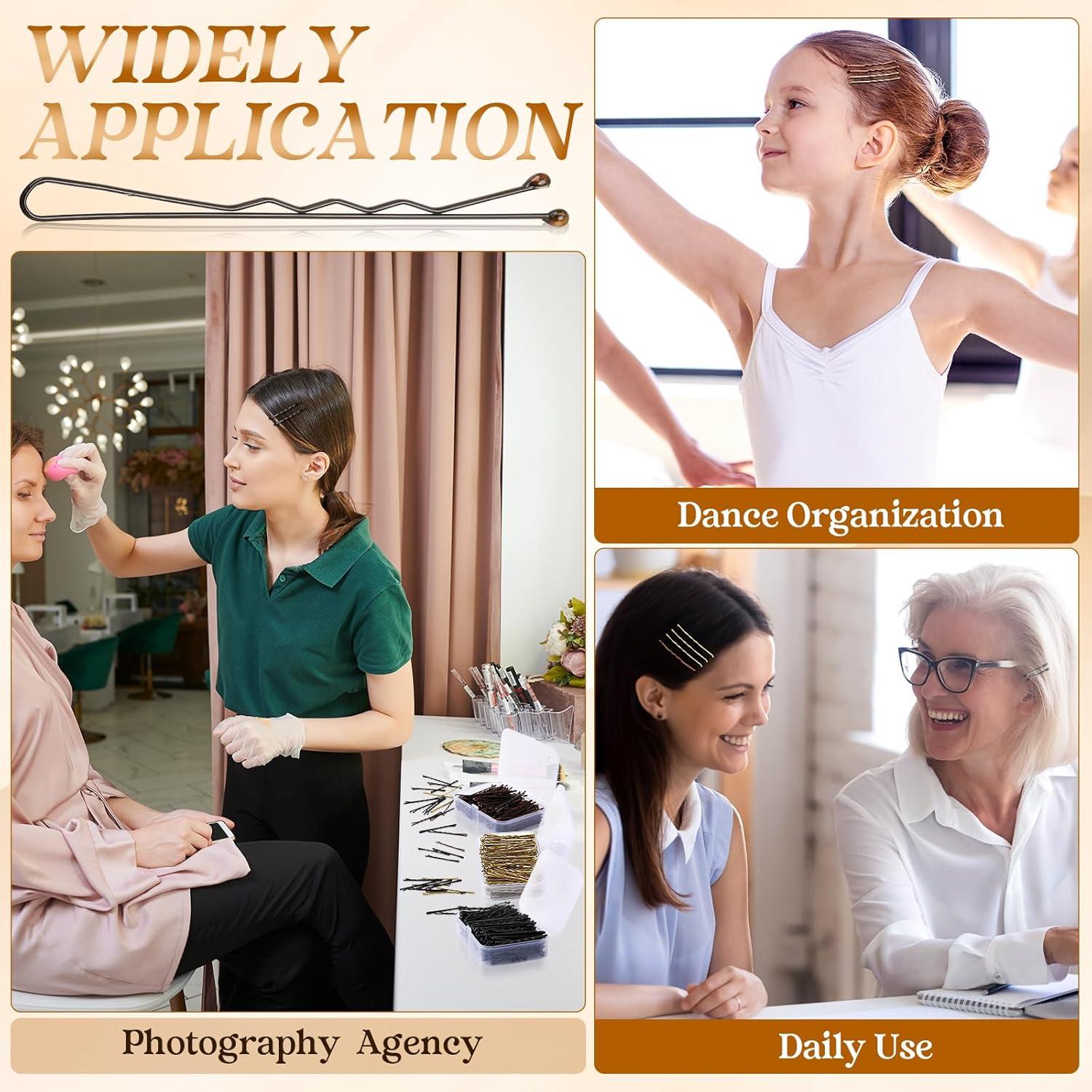 Kit de 1200 Horquillas Tigeen 5 cm Antideslizantes para Cabello