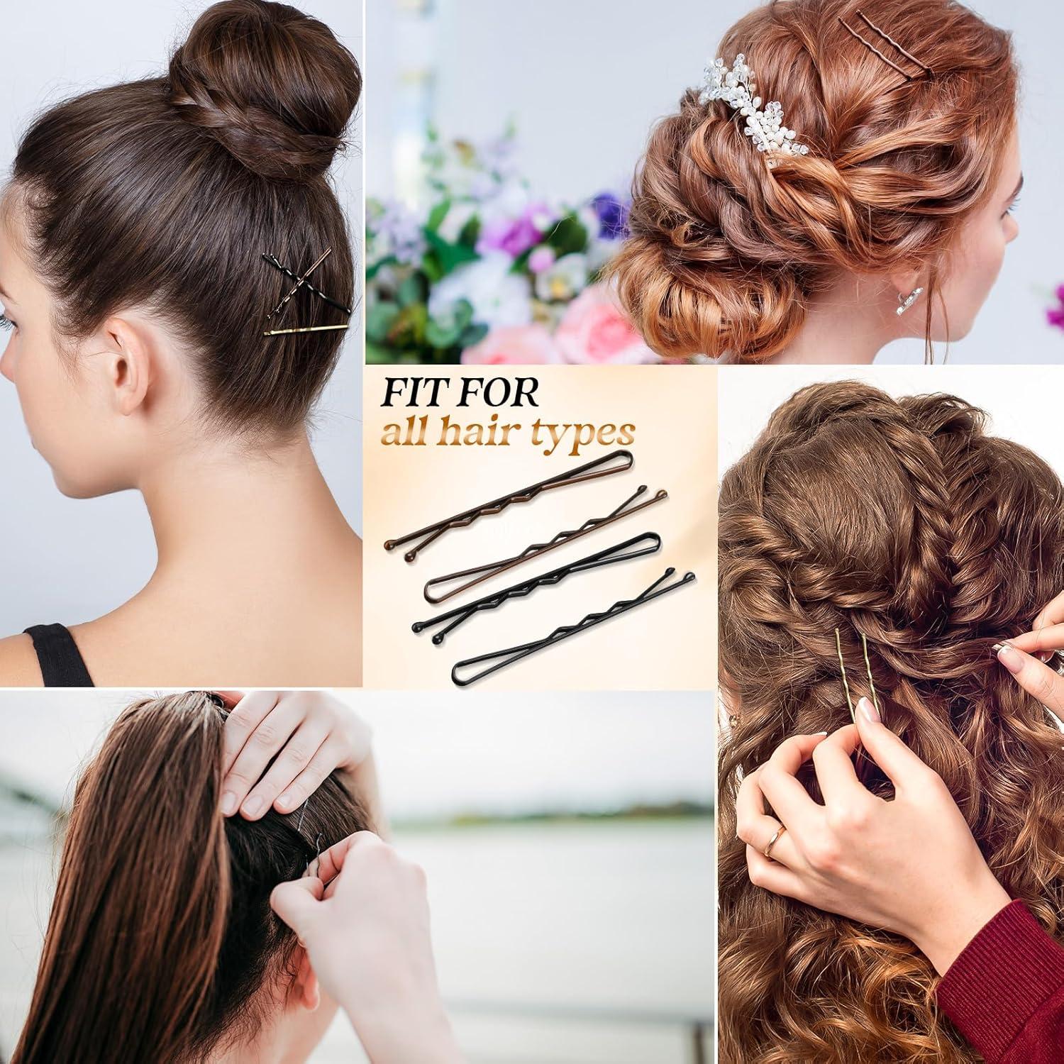 Kit de 1200 Horquillas Tigeen 5 cm Antideslizantes para Cabello