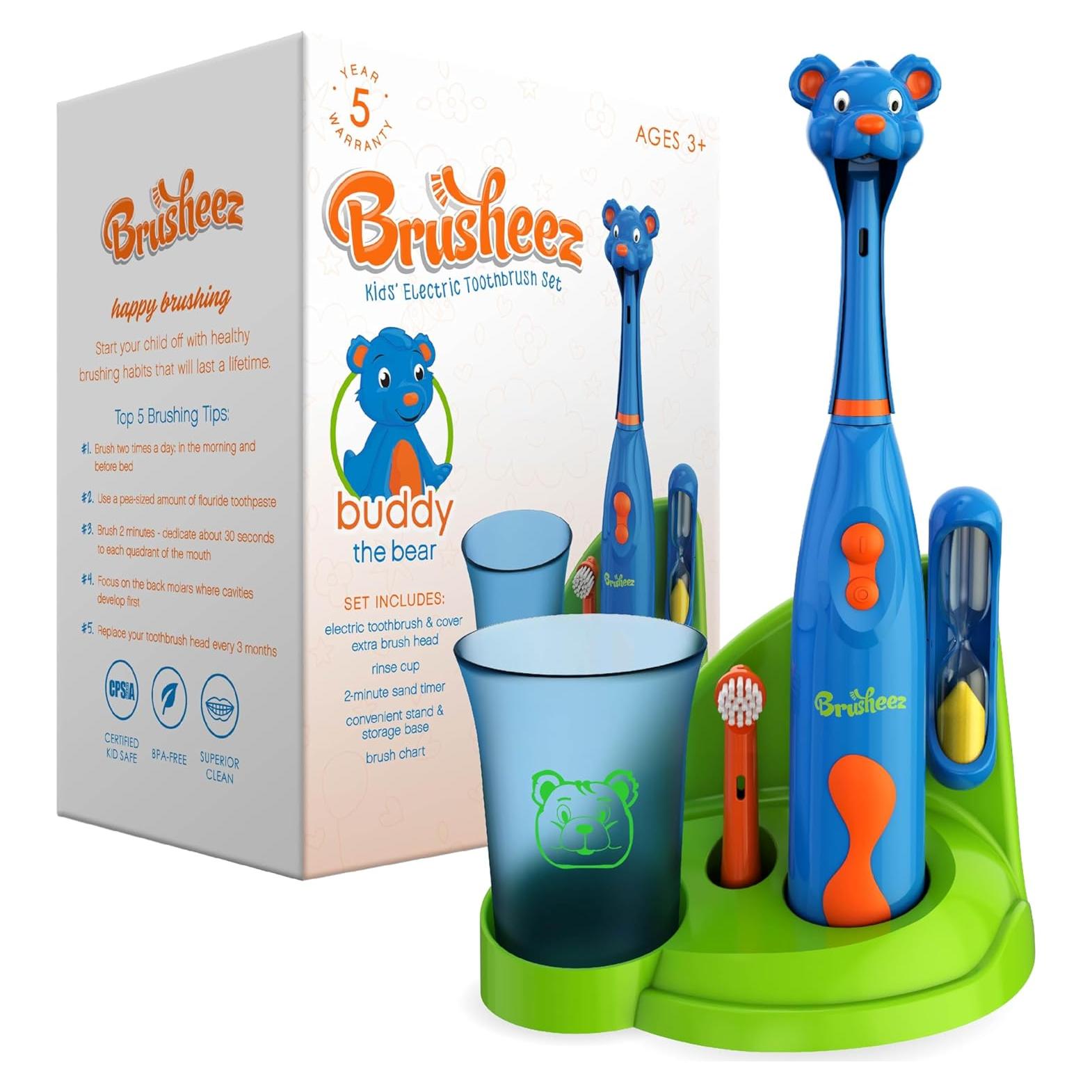 Cepillo de Dientes Eléctrico Brusheez Buddy Bear 3+ con Temporizador