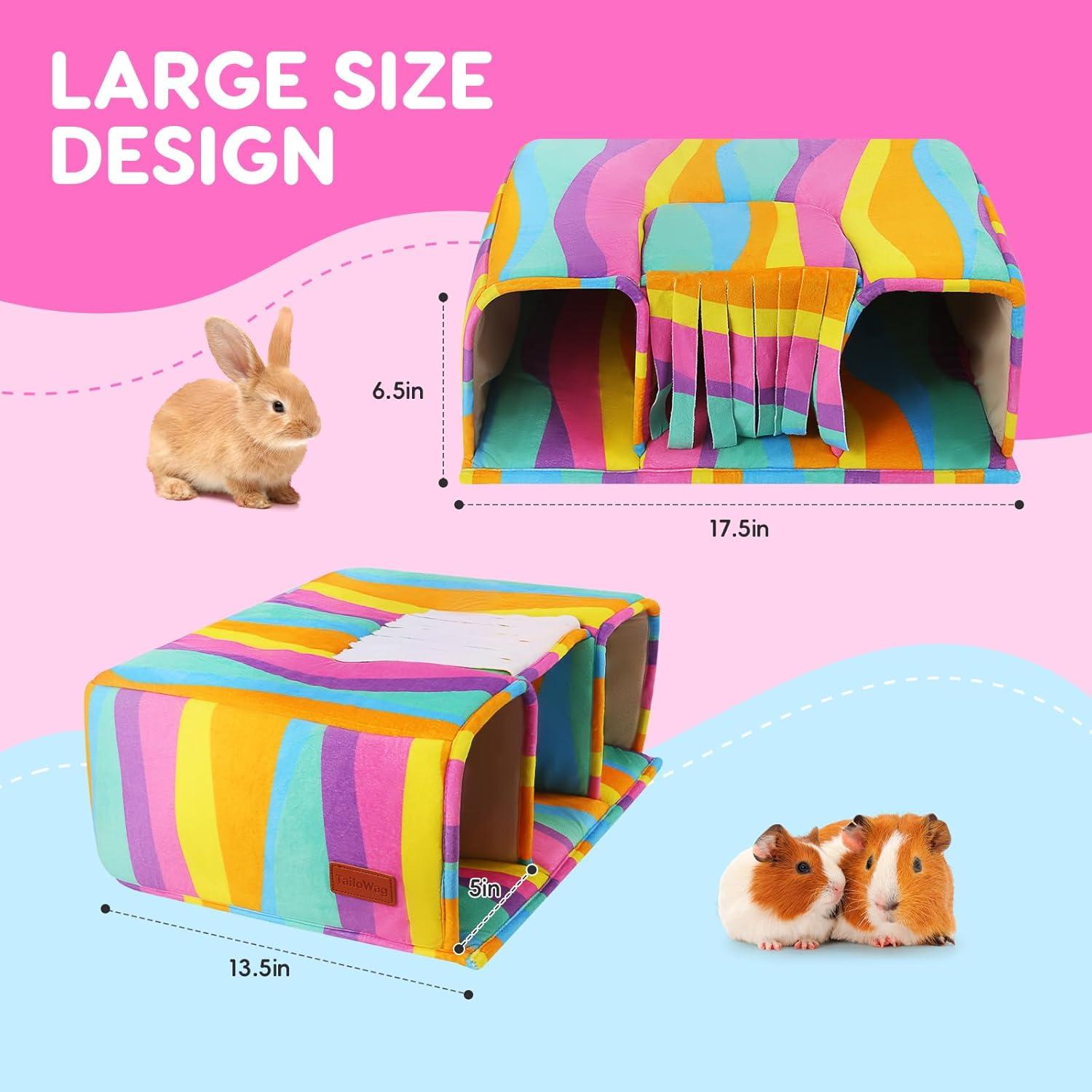 Escondite para Cobayas PETSPLANET con Túneles y Cama Suave