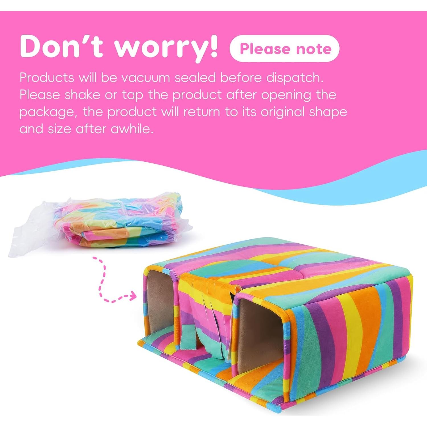 Escondite para Cobayas PETSPLANET con Túneles y Cama Suave