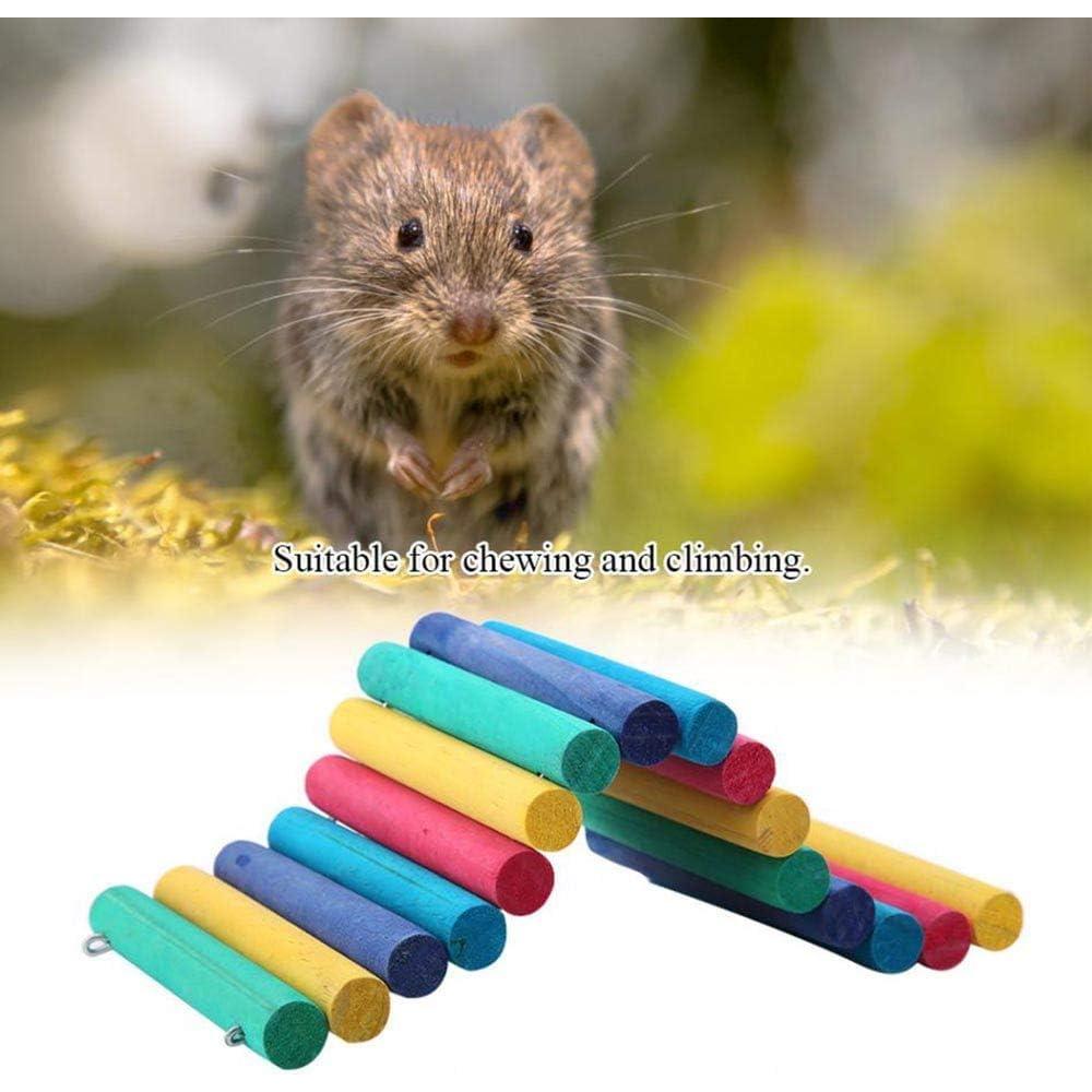 Puente de Madera Natural PIVBY 2PCS para Hámster y Mascotas