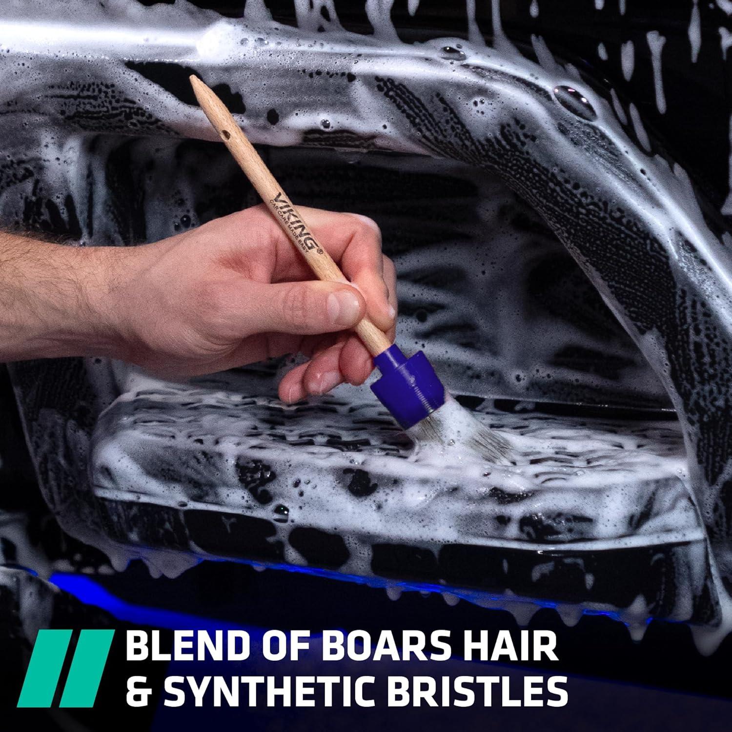 Juego de Cepillos de Detalle VIKING - 3 Tamaños, Cerdas Suaves