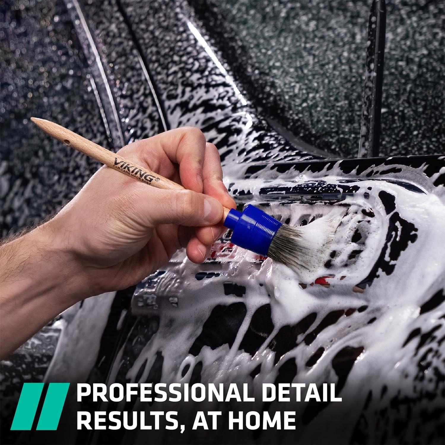 Juego de Cepillos de Detalle VIKING - 3 Tamaños, Cerdas Suaves