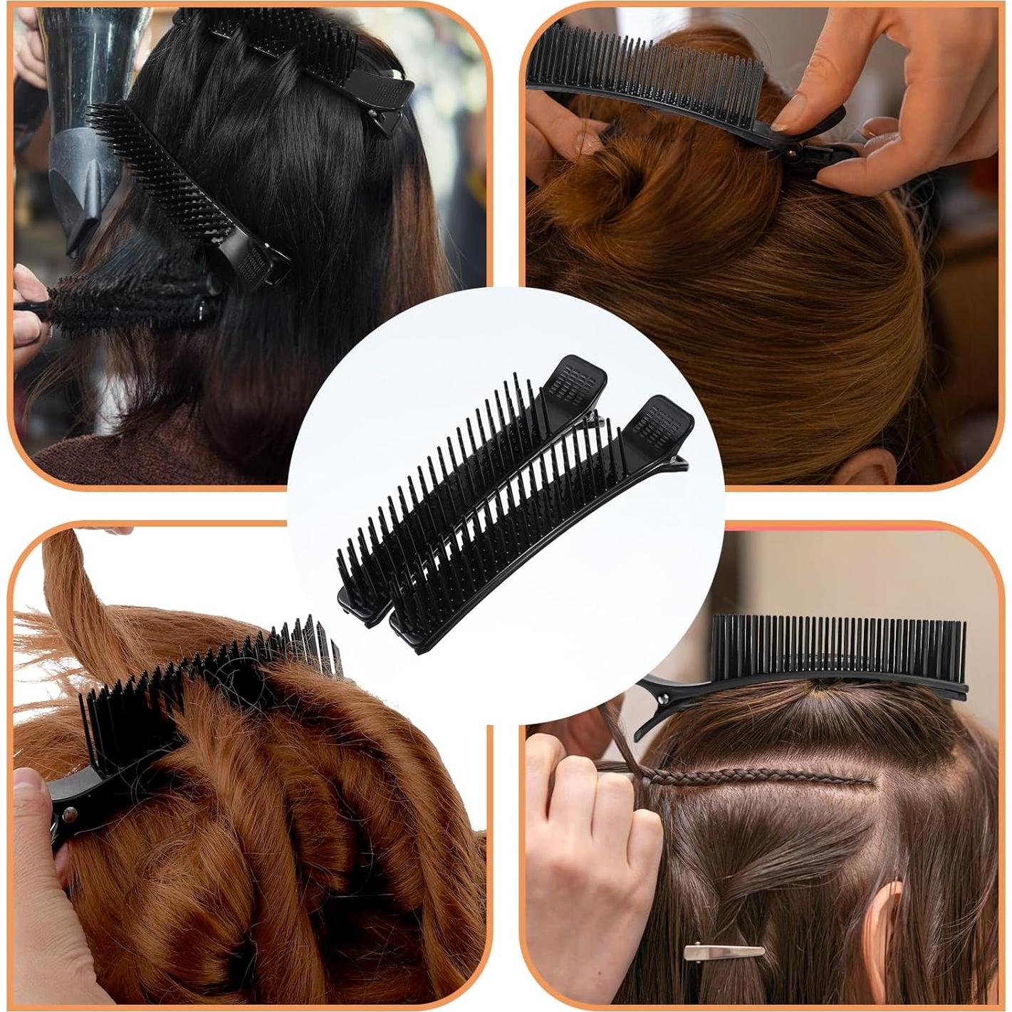 Clips de Sección de Cabello Antideslizantes Yuanchu - Paquete de 2