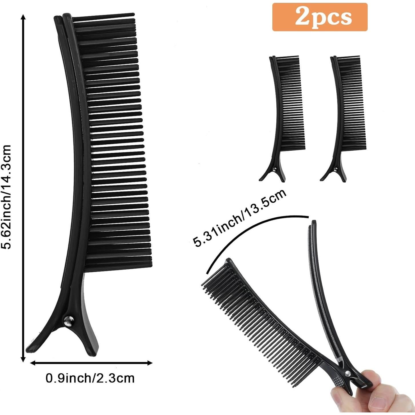 Clips de Sección de Cabello Antideslizantes Yuanchu - Paquete de 2