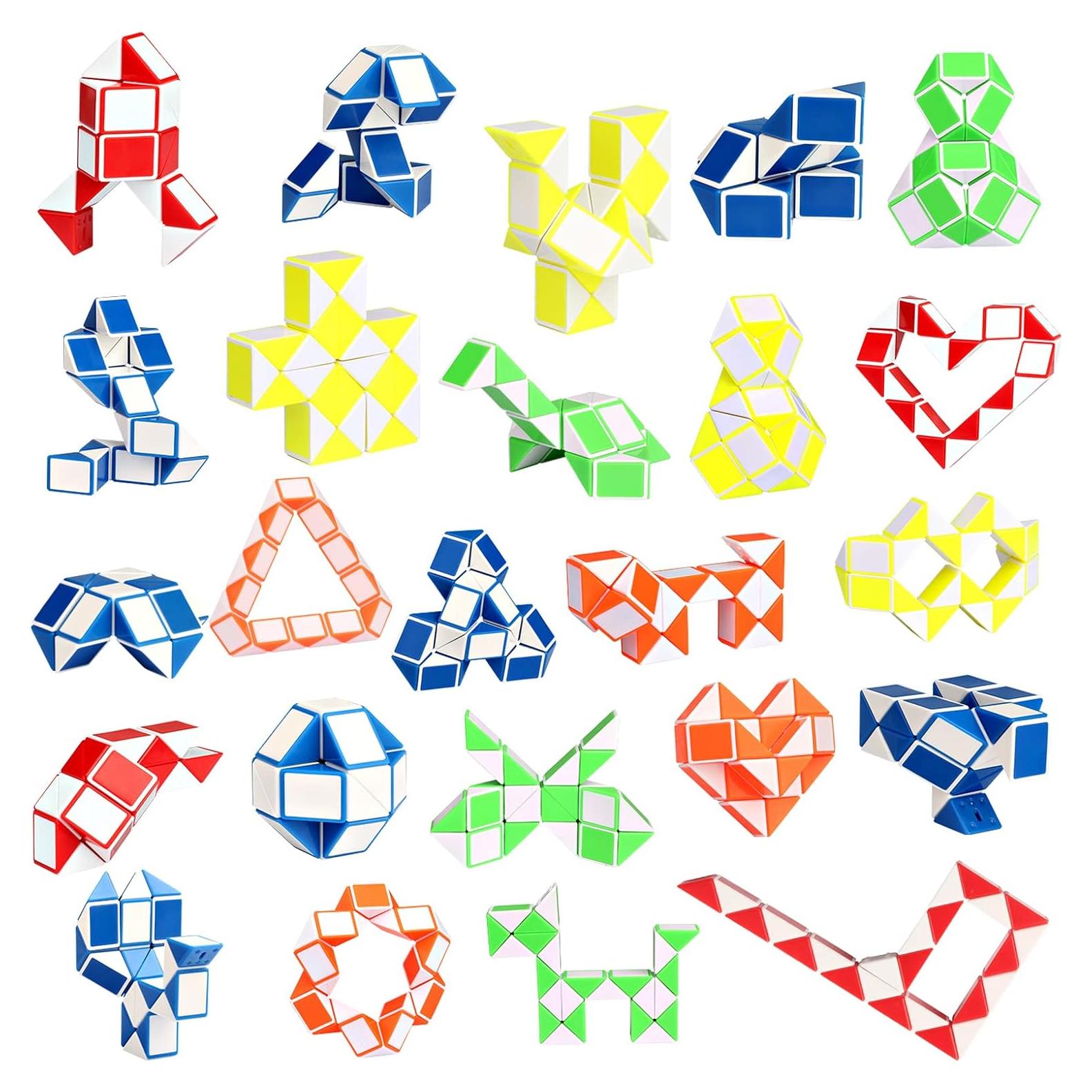 Ganowo Paquete de 24 Cubos de Serpiente Fidget para Niños