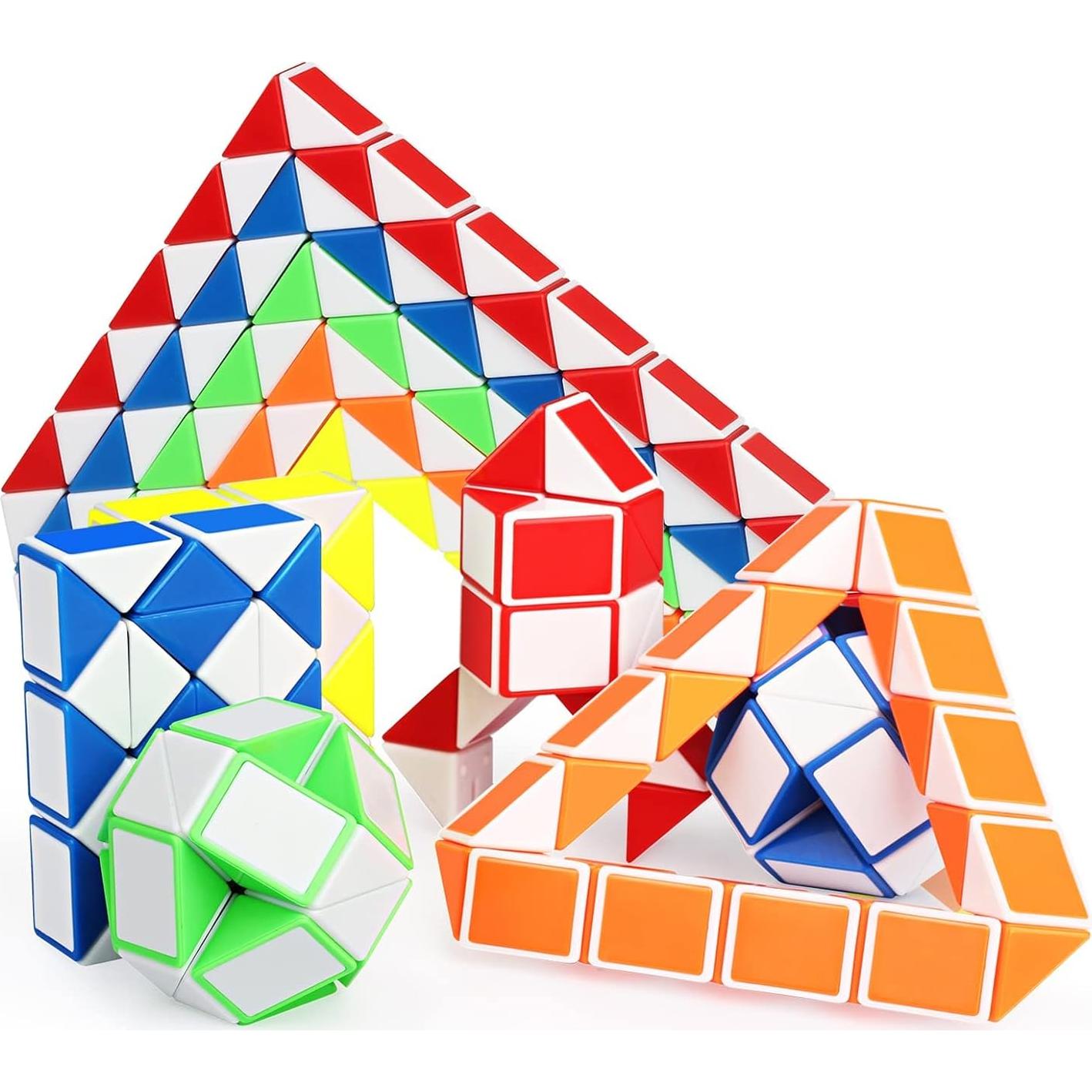 Ganowo Paquete de 24 Cubos de Serpiente Fidget para Niños