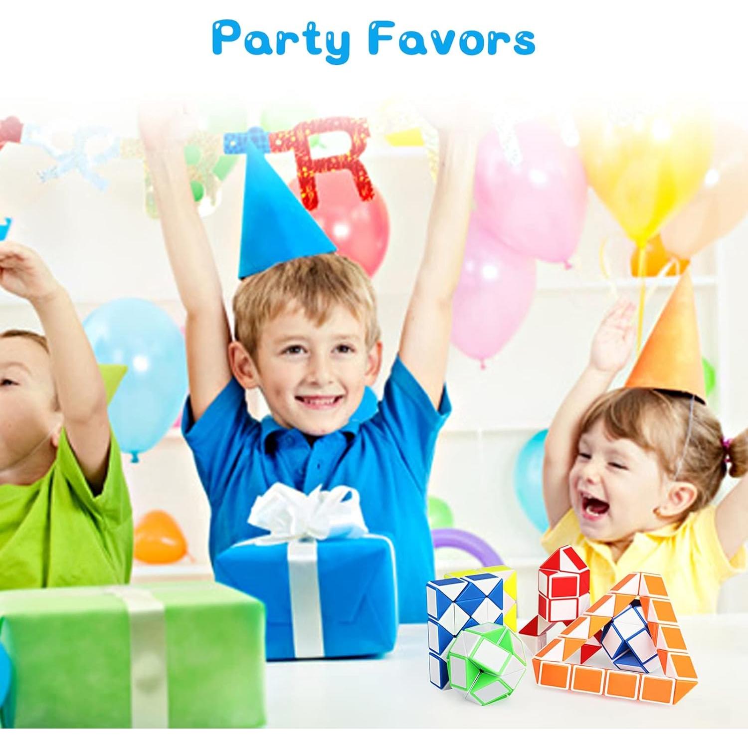 Ganowo Paquete de 24 Cubos de Serpiente Fidget para Niños