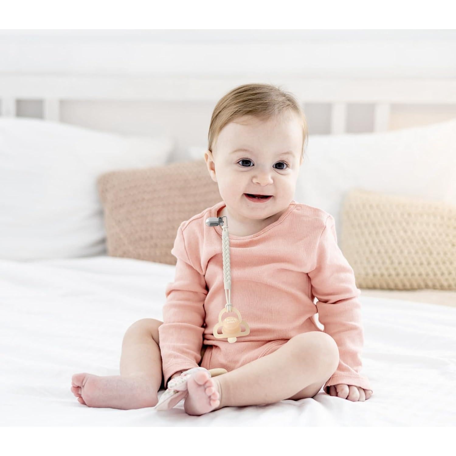 Clip de Chupete de Silicona Tender Babe - 6 Piezas, Seguro y Chic