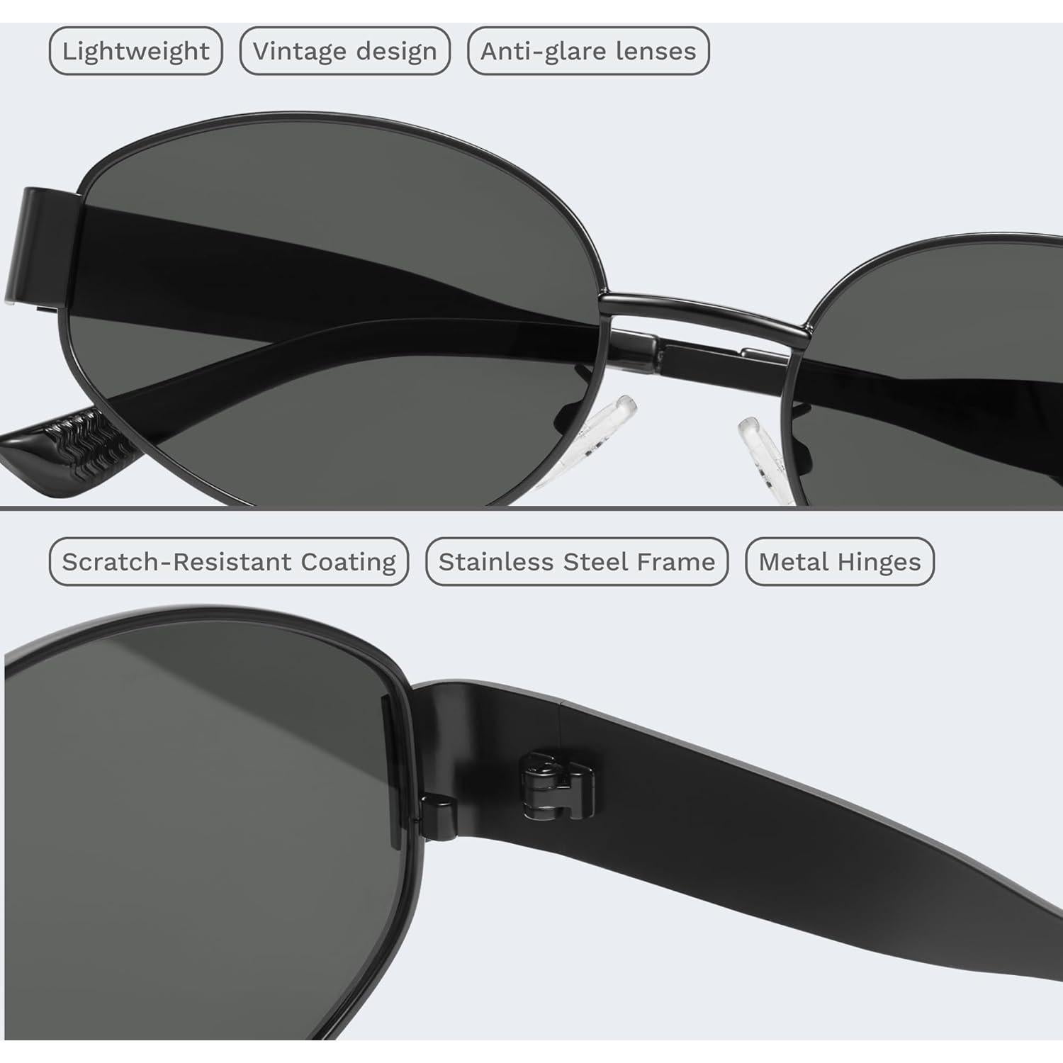 Gafas de Sol Retro Polarizadas Livho UV400 Ovaladas