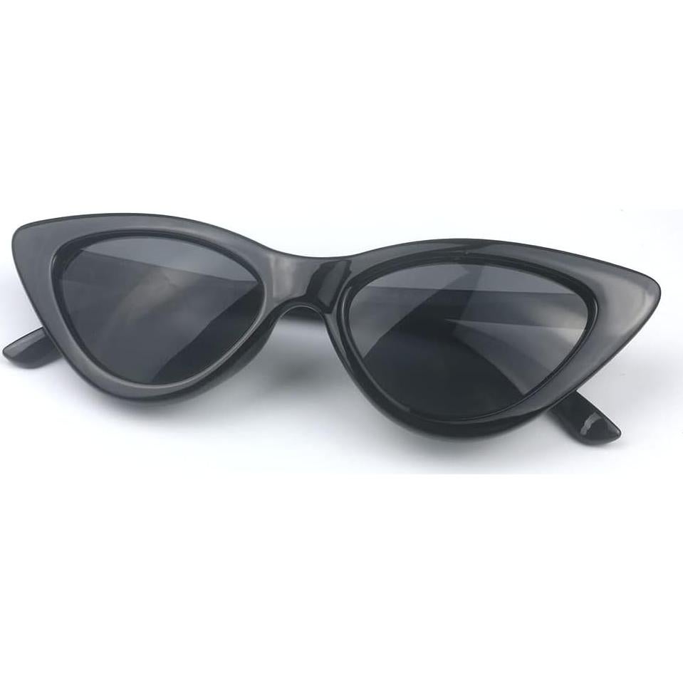 Gafas de sol ojo de gato retro vintage para mujeres - Negro
