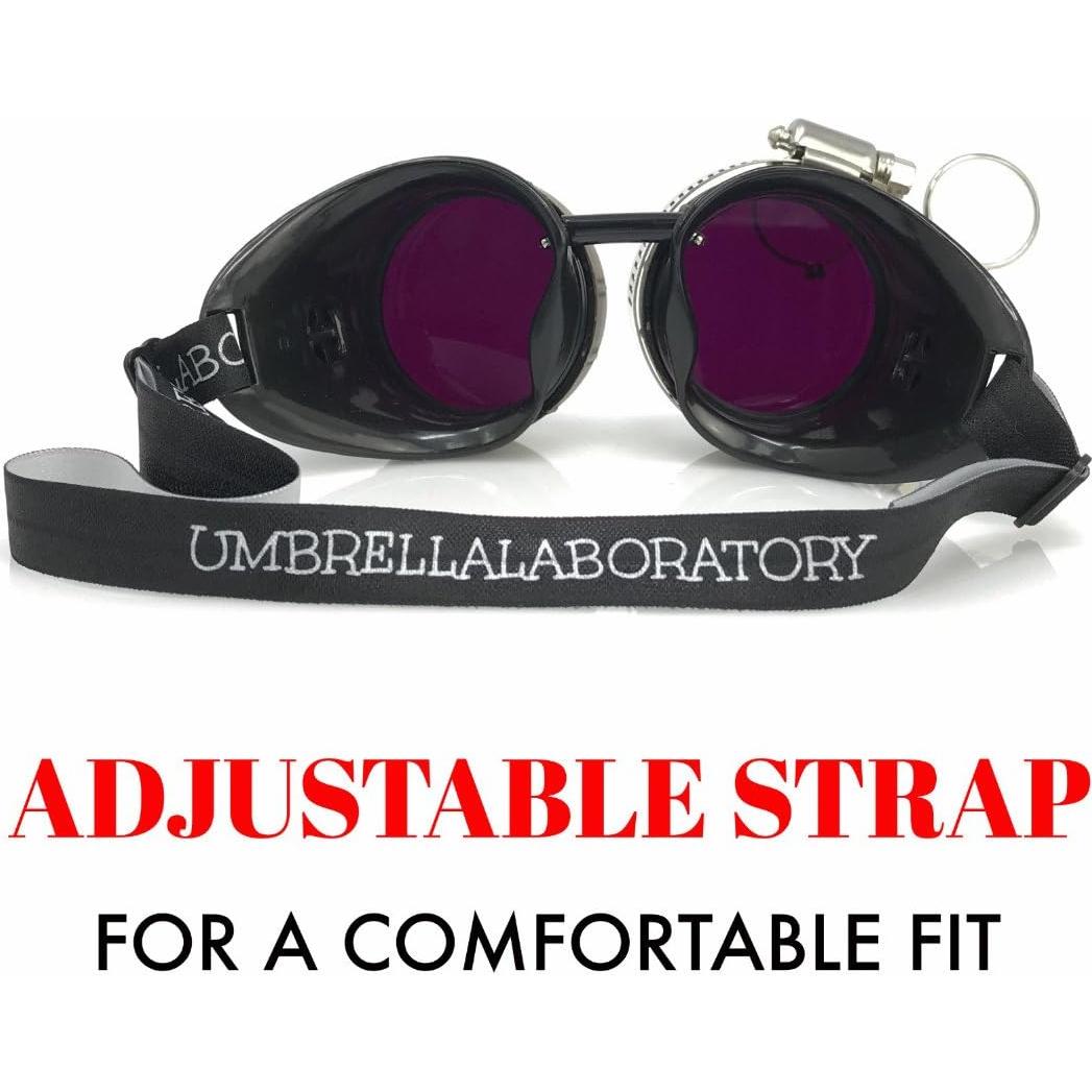Gafas Steampunk UMBRELLALABORATORY Lila con Lupa Ocular