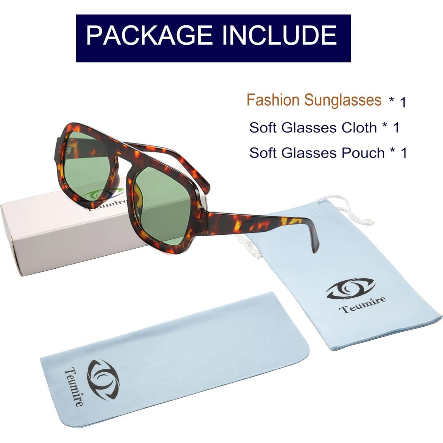 Gafas de sol aviador cuadradas TEUMIRE con lentes G15