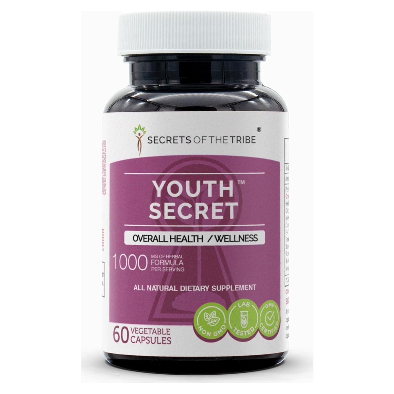 Secreto Juvenil 60 Cápsulas 1000 mg - Espino, Ginkgo, Ashwagandha
