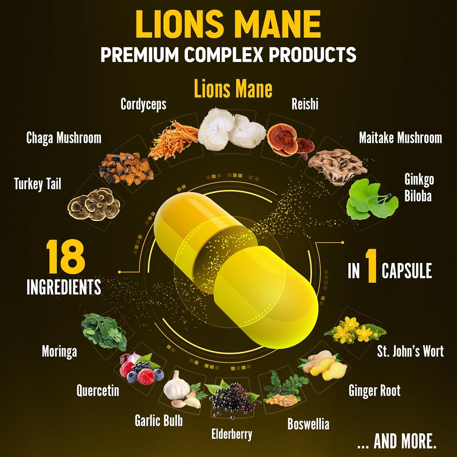 Cápsulas de Hongo Melena de León Zolotus 60 Unidades