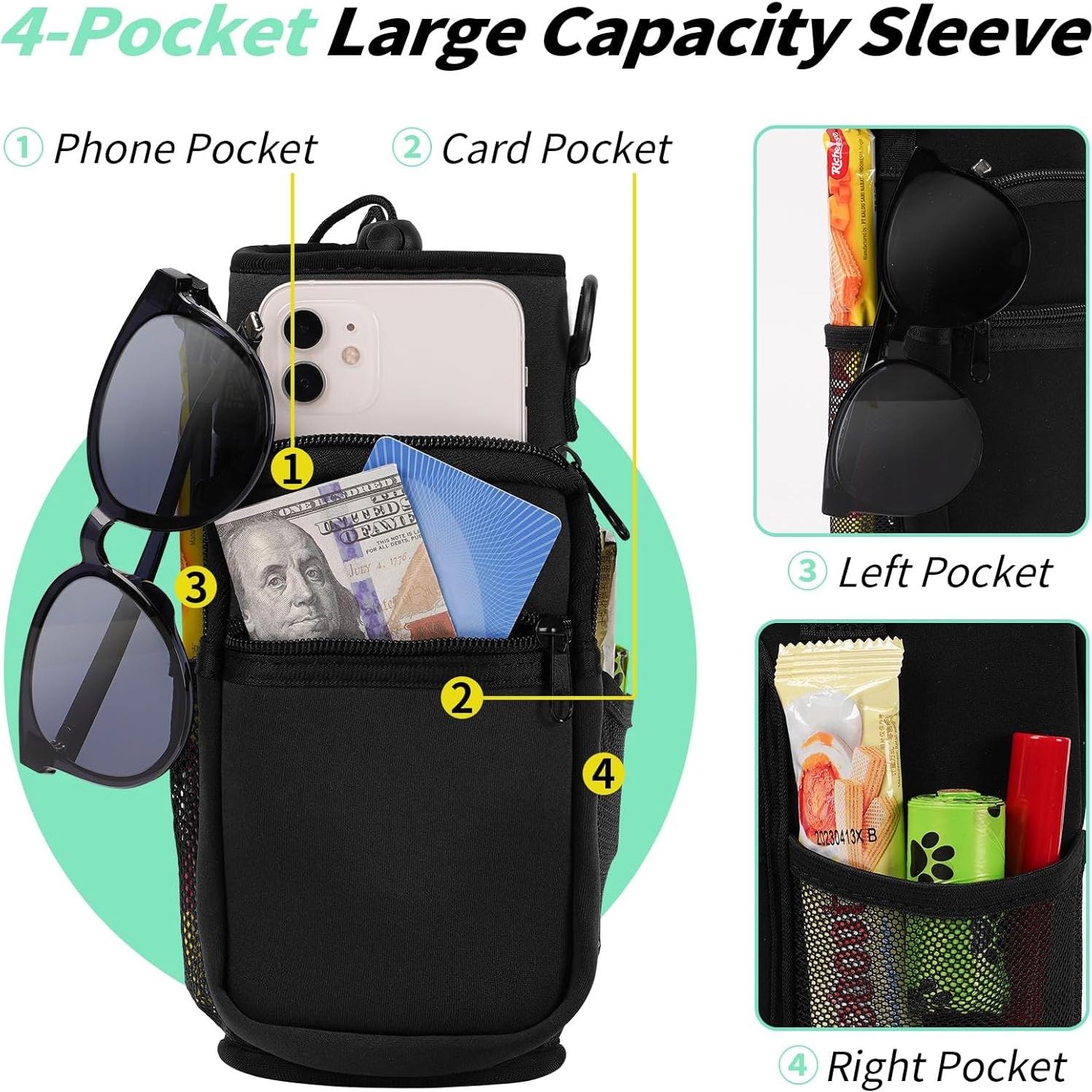 Bolsa Portabotellas de Agua AceTreker 40 oz Neopreno 4 Bolsillos