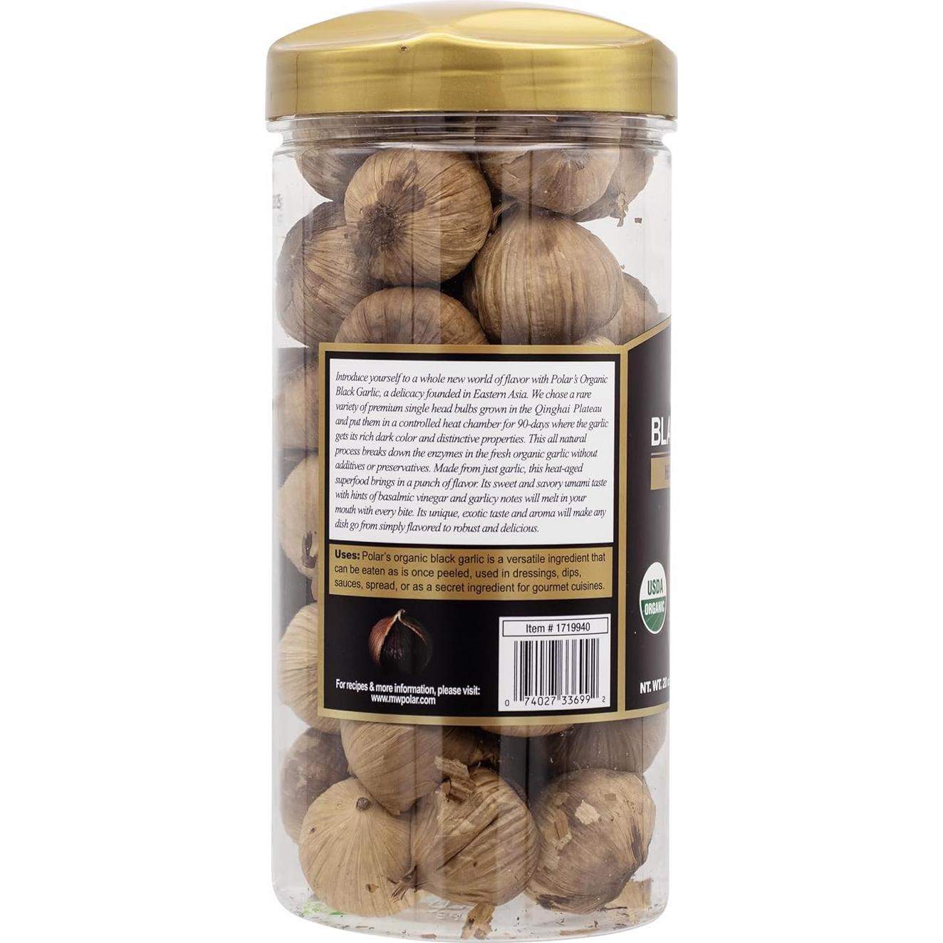 Ajo Negro Orgánico MW Polar 567 g - Bulbos Enteros, Natural