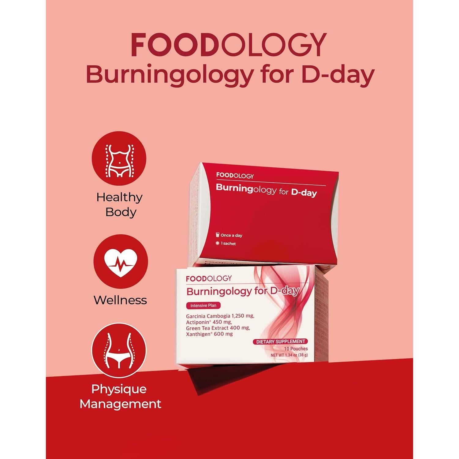 Suplemento de Garcinia Cambogia Foodology D-Day 10 Paquetes