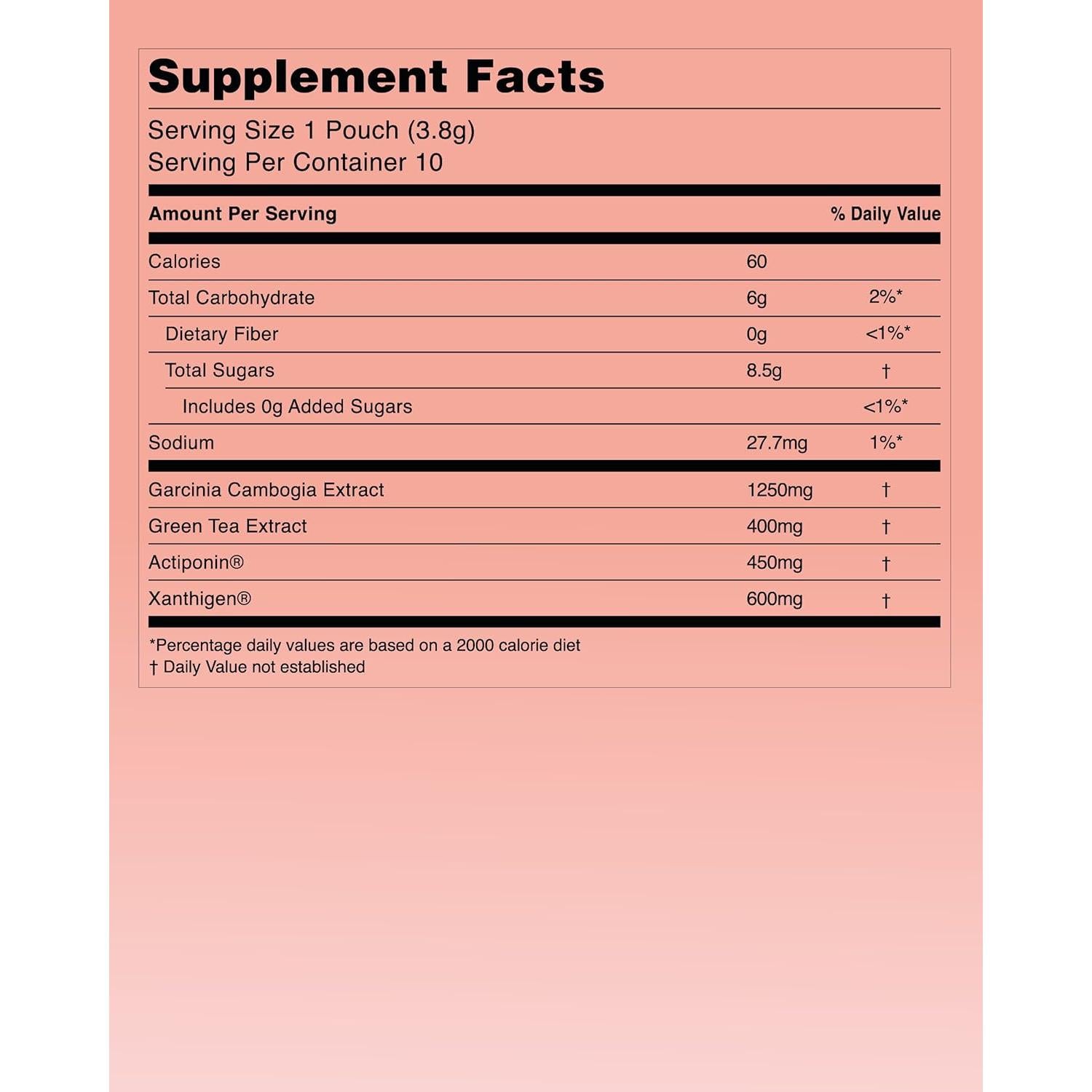 Suplemento de Garcinia Cambogia Foodology D-Day 10 Paquetes