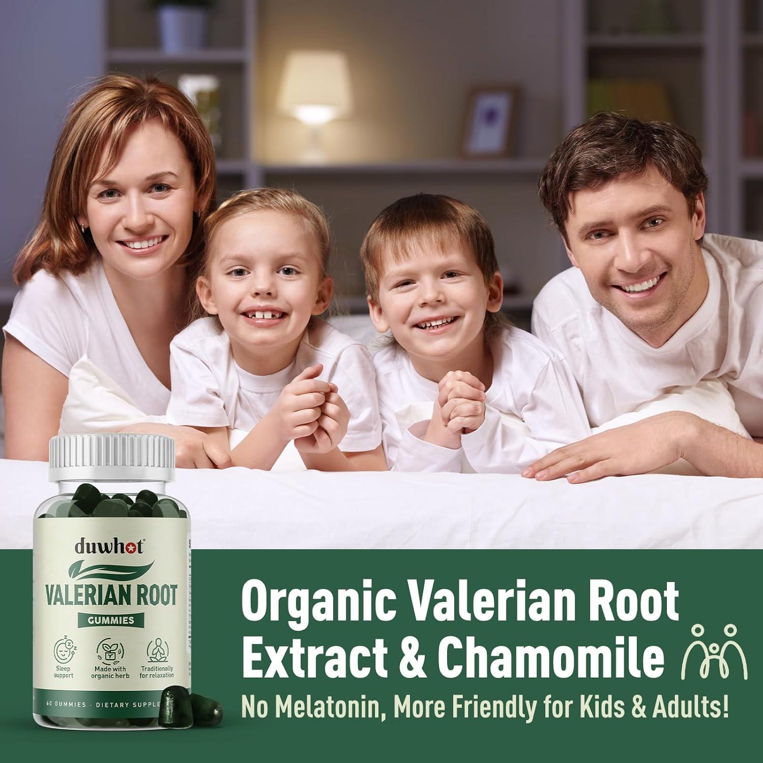 Gomitas de Raíz de Valeriana Orgánica Duwhot 60 Unidades