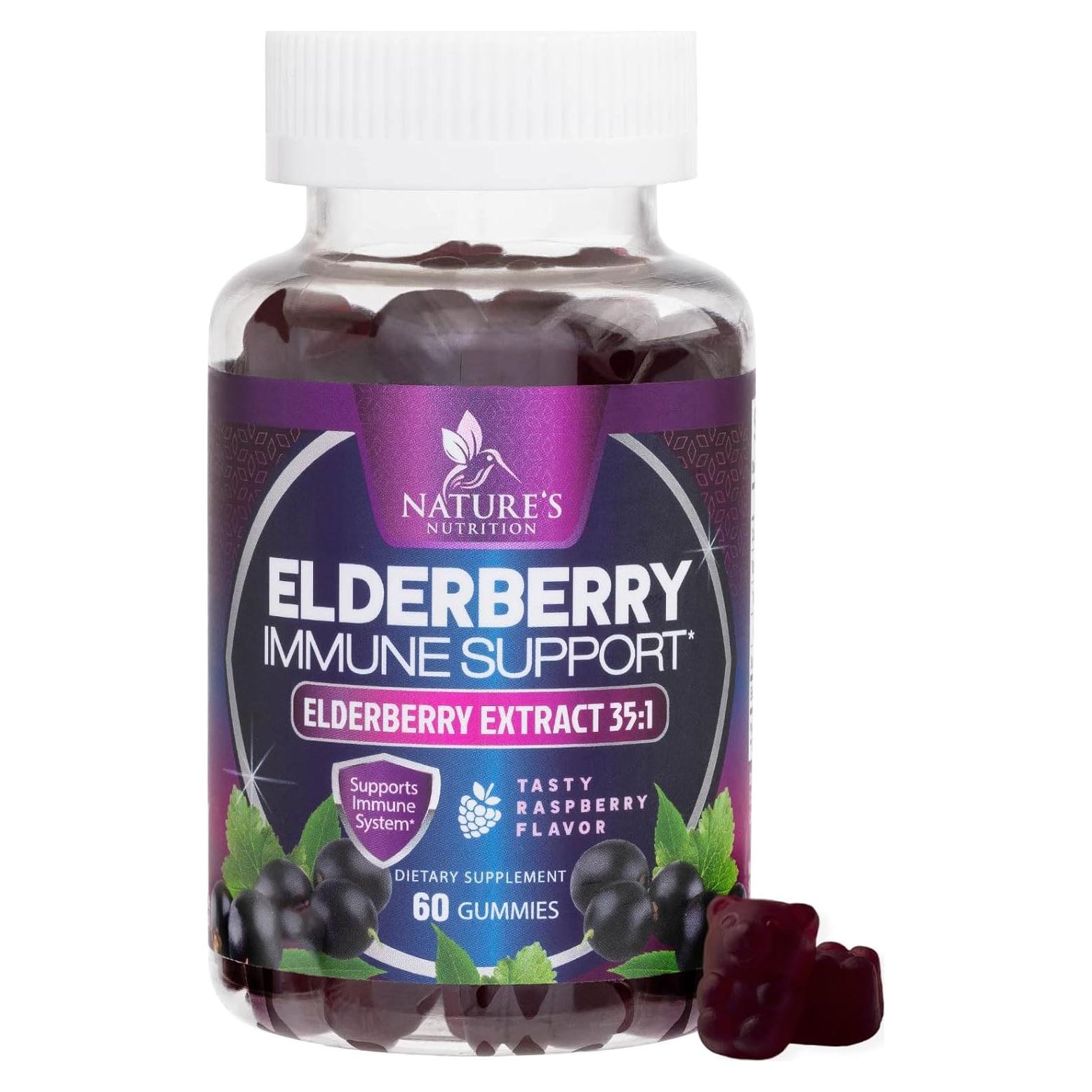 Gomitas de Saúco Nature's Nutrition 60 Unidades - Apoyo Inmunológico