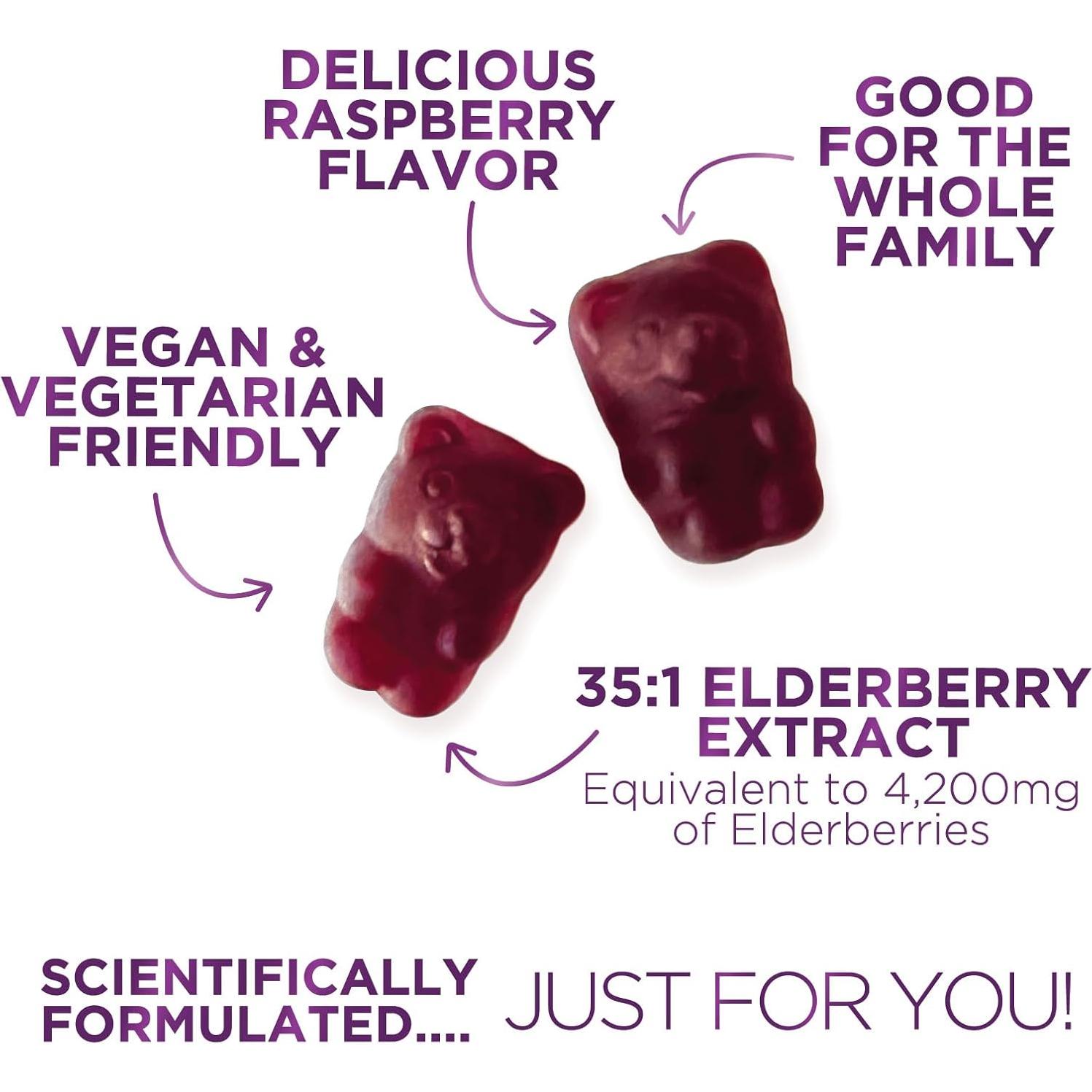 Gomitas de Saúco Nature's Nutrition 60 Unidades - Apoyo Inmunológico