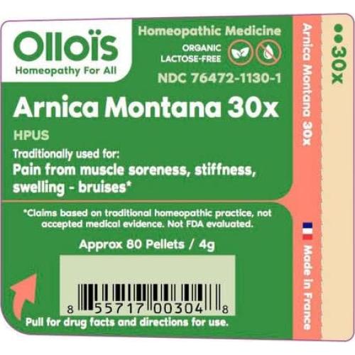 Ollois Arnica Montana 30X Orgánico Homeopático 240 Gránulos