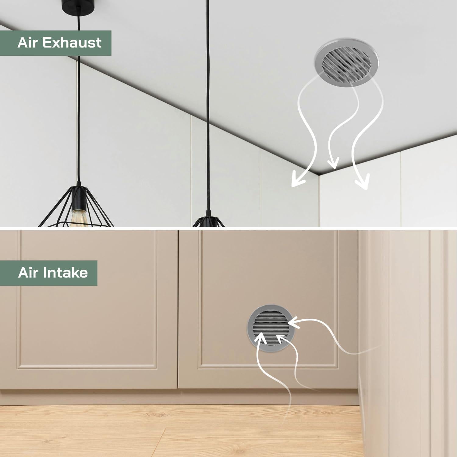 Cubierta de Ventilación Redonda 10.16 cm Gris - Vent Systems