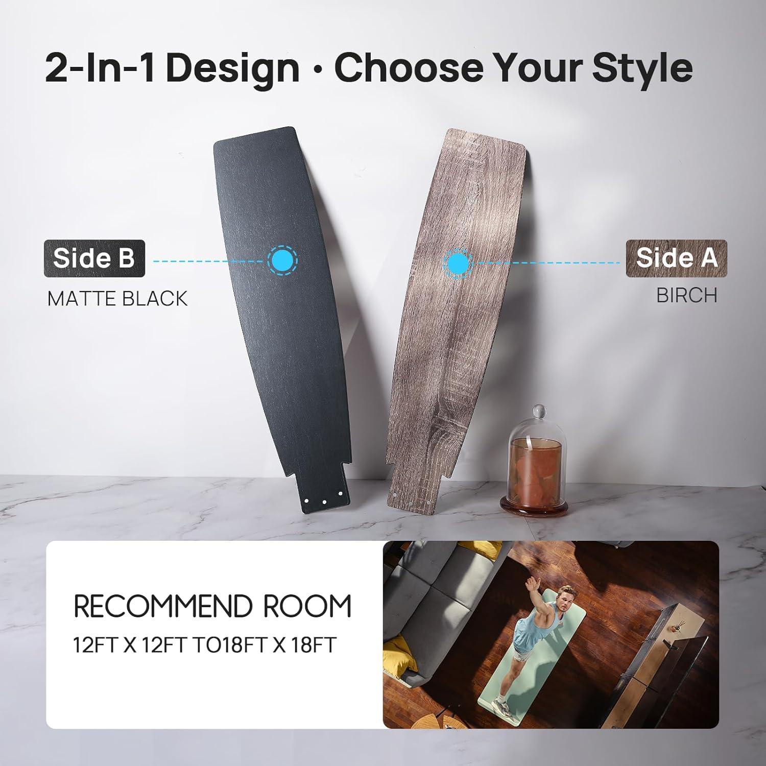 Ventilador de Techo Consciot 132 cm con Luces LED y Control Remoto