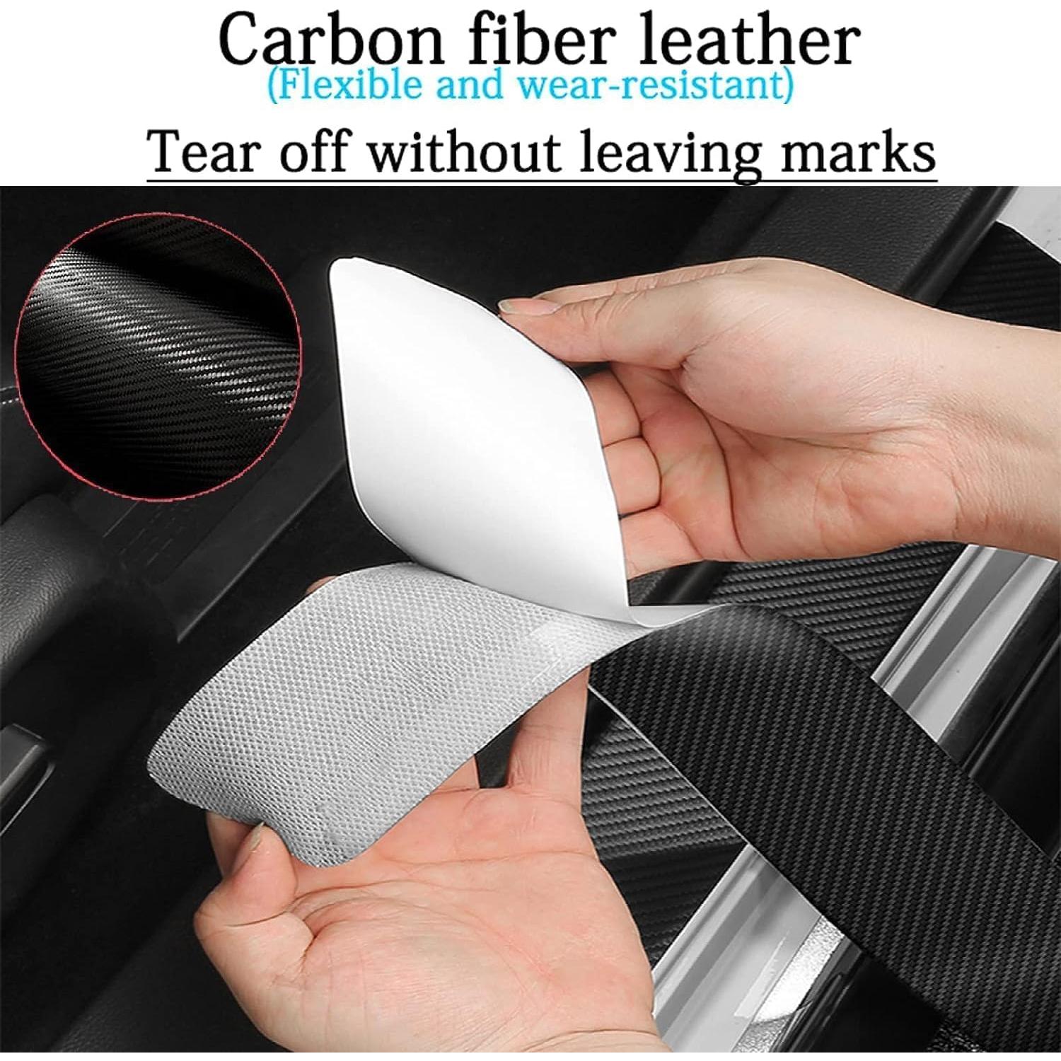 Protector de umbral de puerta TVKJHG 4 piezas rojo universal