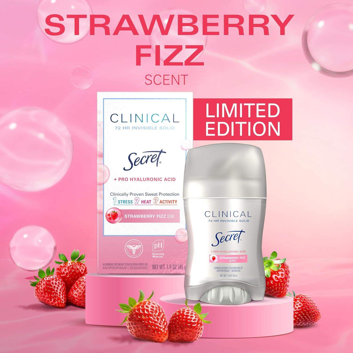 Desodorante Antitranspirante Secret Fizz de Fresa 45.36 g