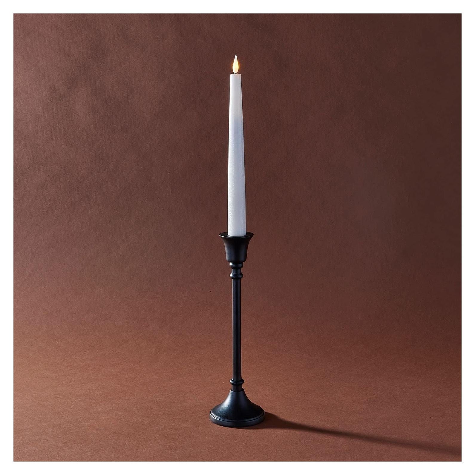 Soporte para Velas Taper LampLust, 23 cm, Negro Mate, Aluminio