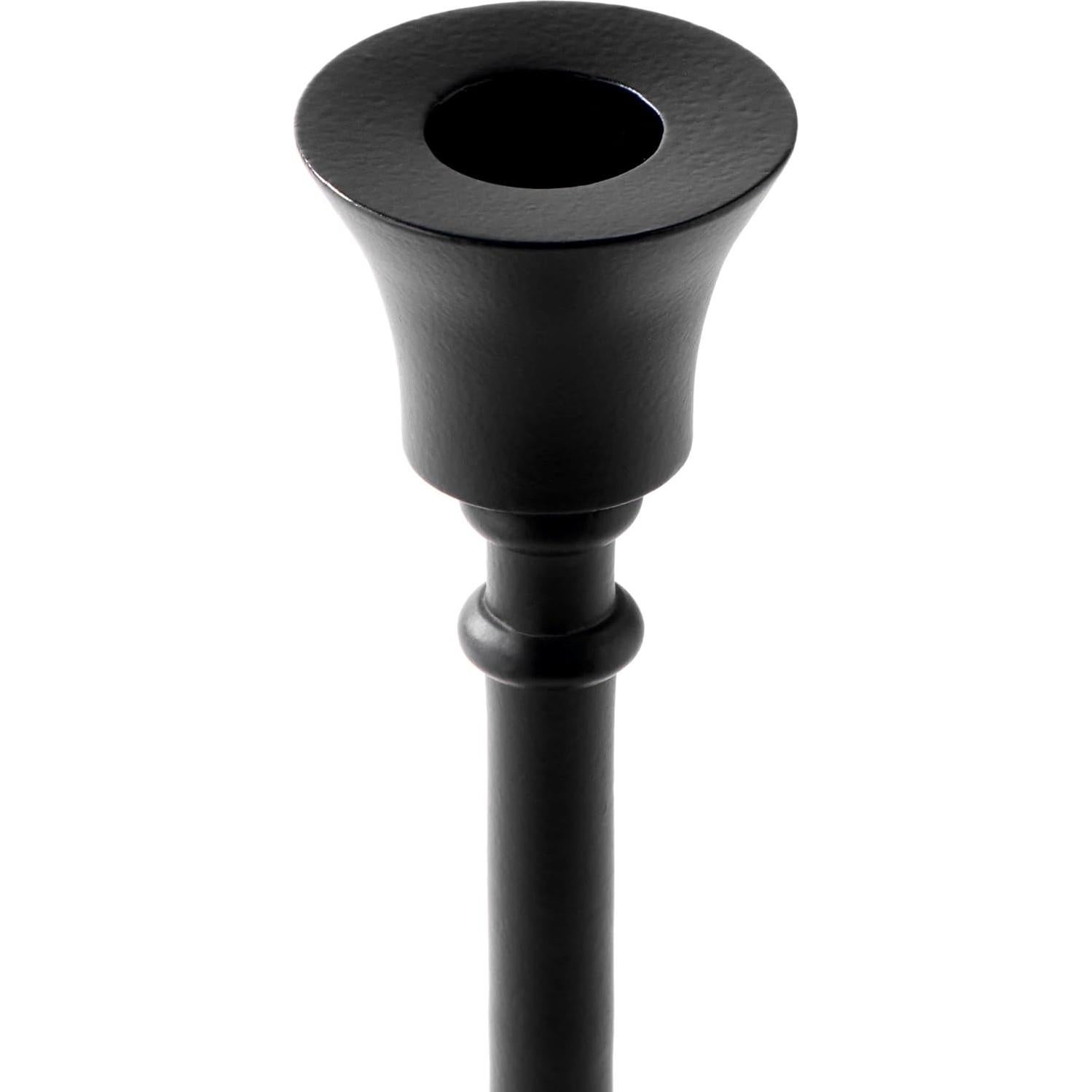 Soporte para Velas Taper LampLust, 23 cm, Negro Mate, Aluminio