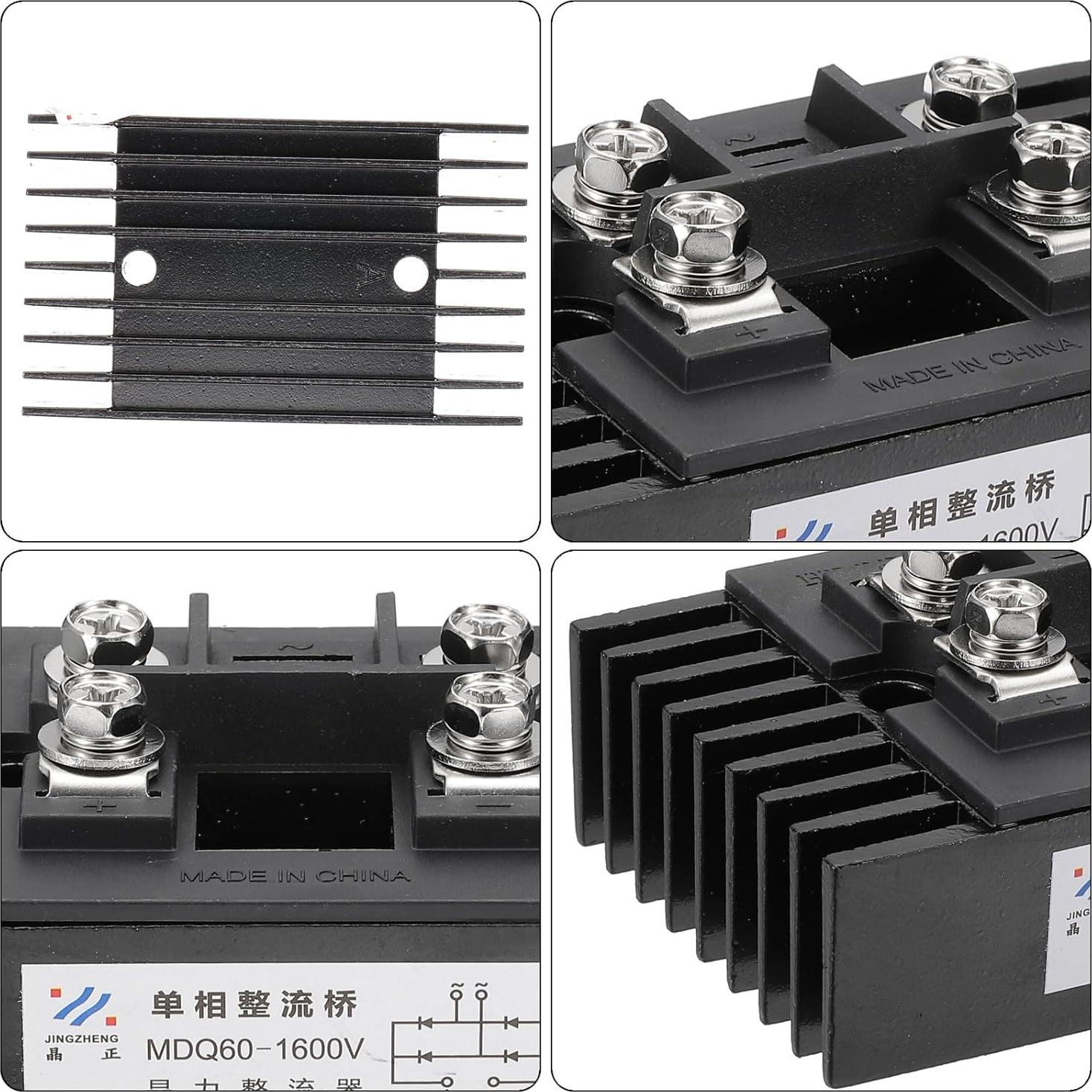 Diodo Rectificador PATIKIL MDQ60A 60A 1600V con Radiador