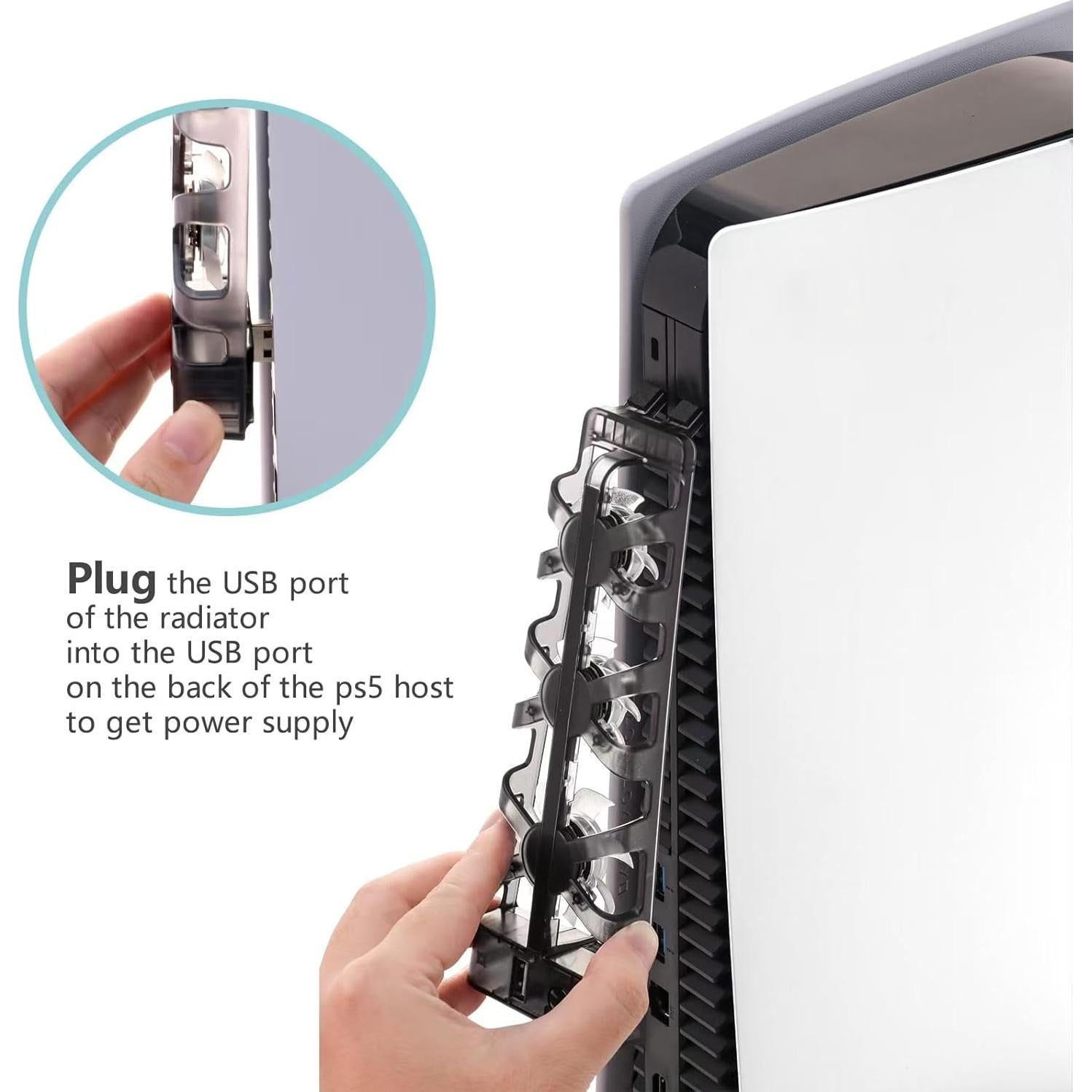 Ventilador de Enfriamiento PS5 NANANINO - 3 Ventiladores, Bajo Ruido