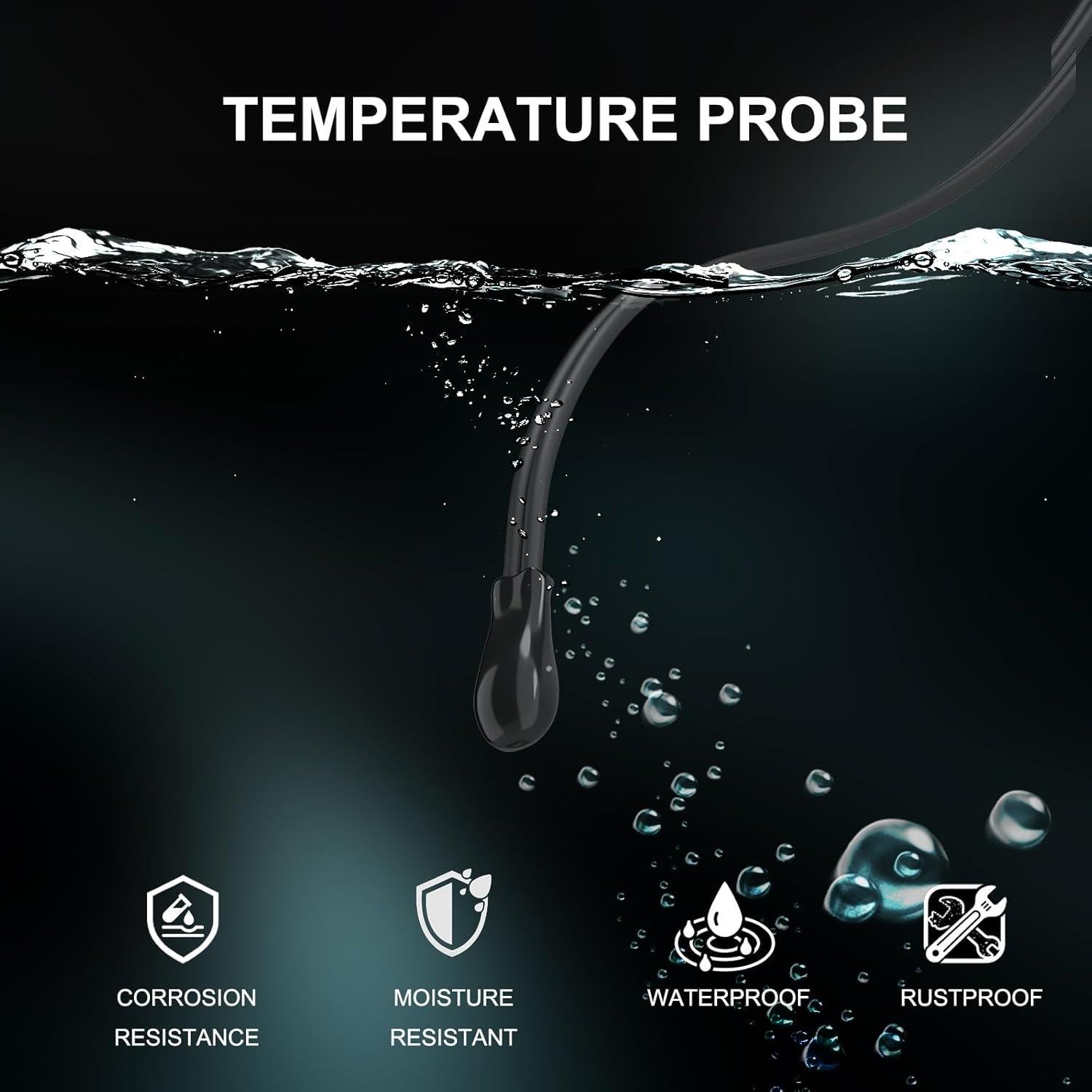 Sonda de Temperatura DROK 20K Epoxy 1m Resistente al Agua - 5 Pcs